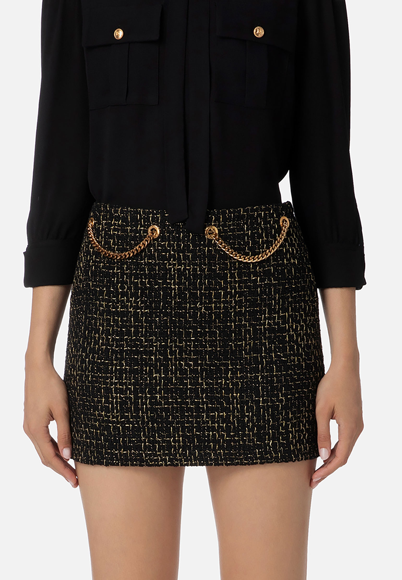 

Юбка ELISABETTA FRANCHI, Черный, Черный