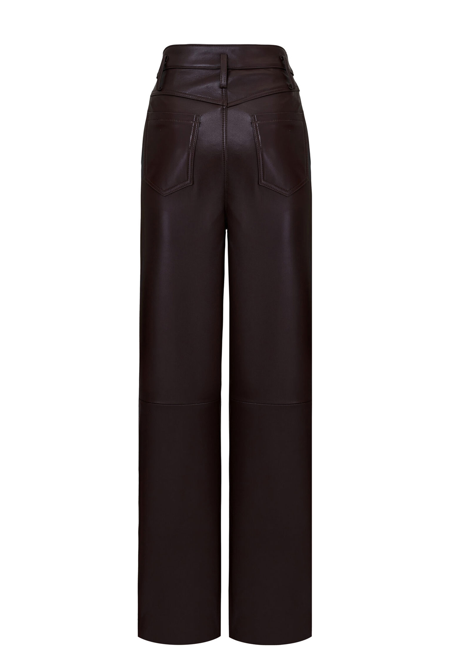 

Кожаные брюки шоколадные THE REAL BASE, Коричневый, Коричневый