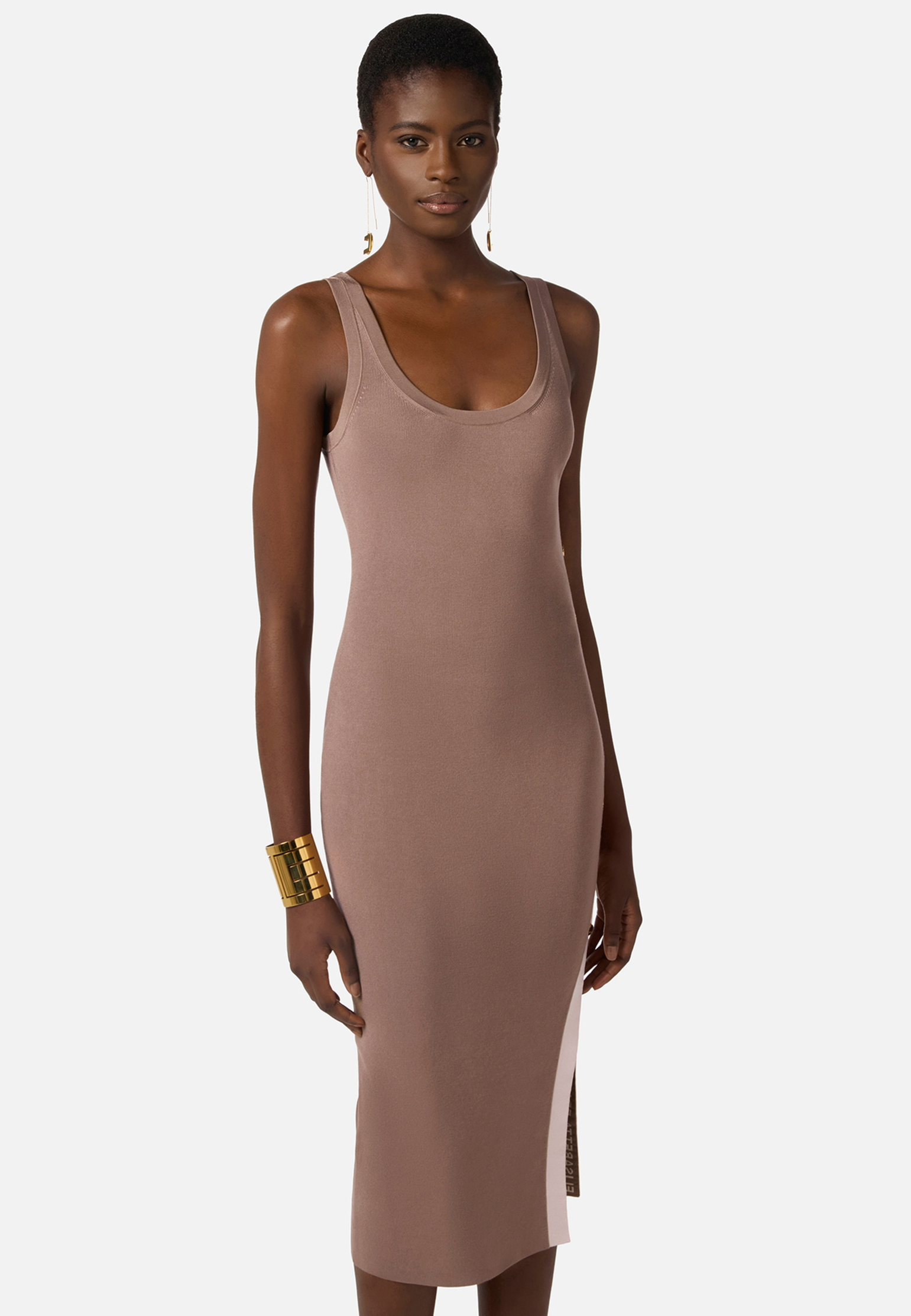 

Платье ELISABETTA FRANCHI, Бежевый, Бежевый