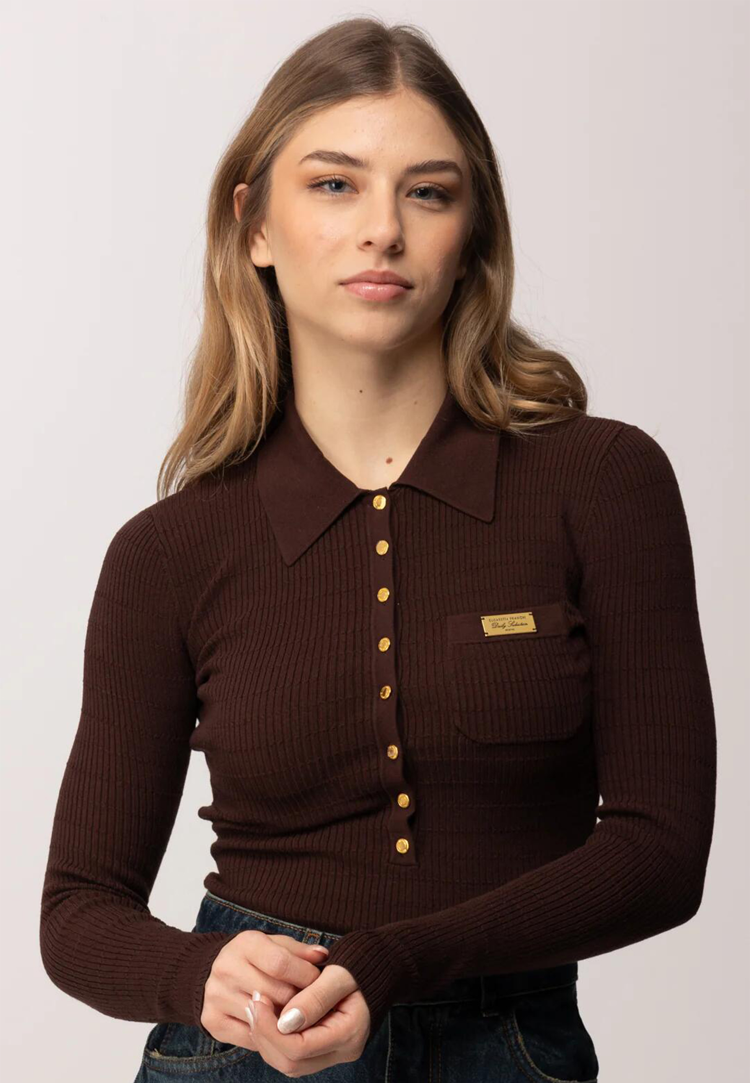 

Боди ELISABETTA FRANCHI, Коричневый, Коричневый