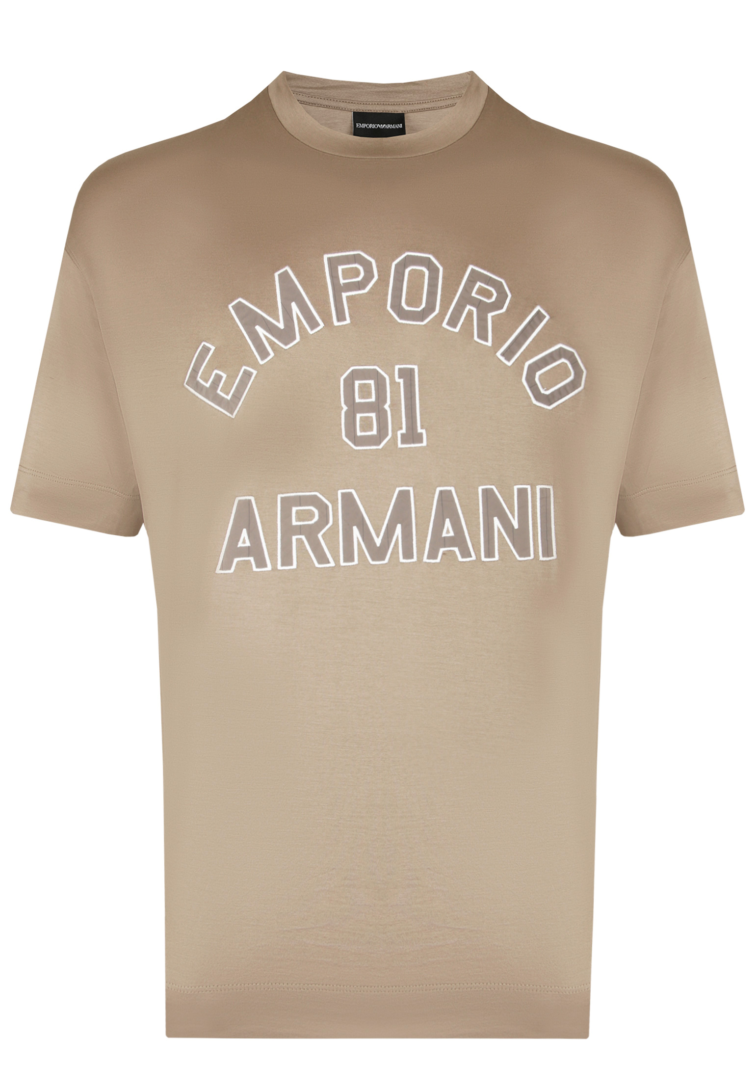 Футболка EMPORIO ARMANI коричневого цвета
