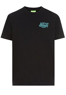 Черная футболка с принтом DIESEL