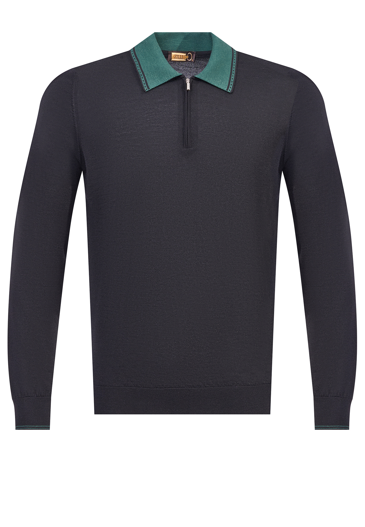 

Поло длинный рукав ZILLI, Черный, Черный