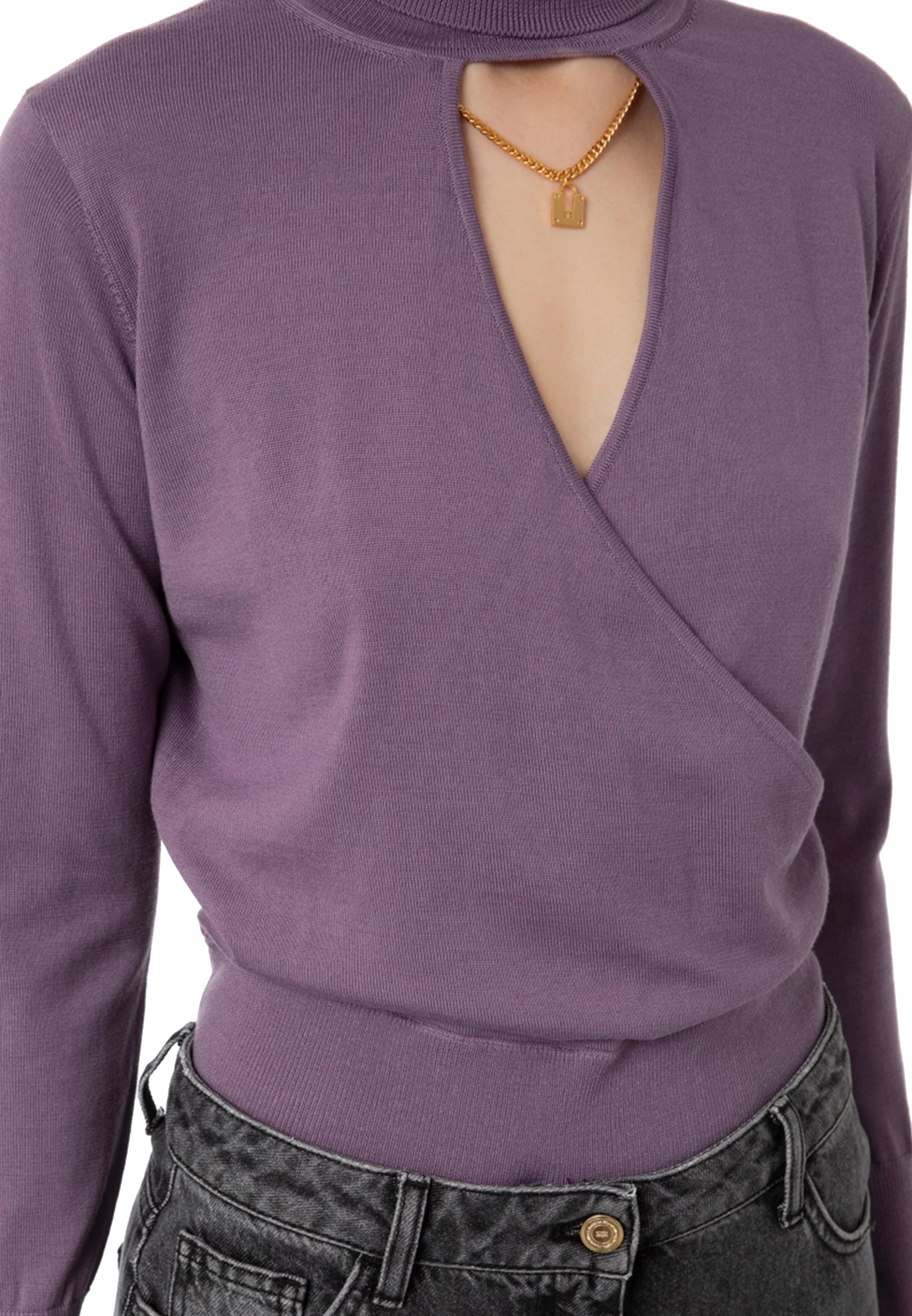 

Водолазка ELISABETTA FRANCHI, Фиолетовый, Фиолетовый