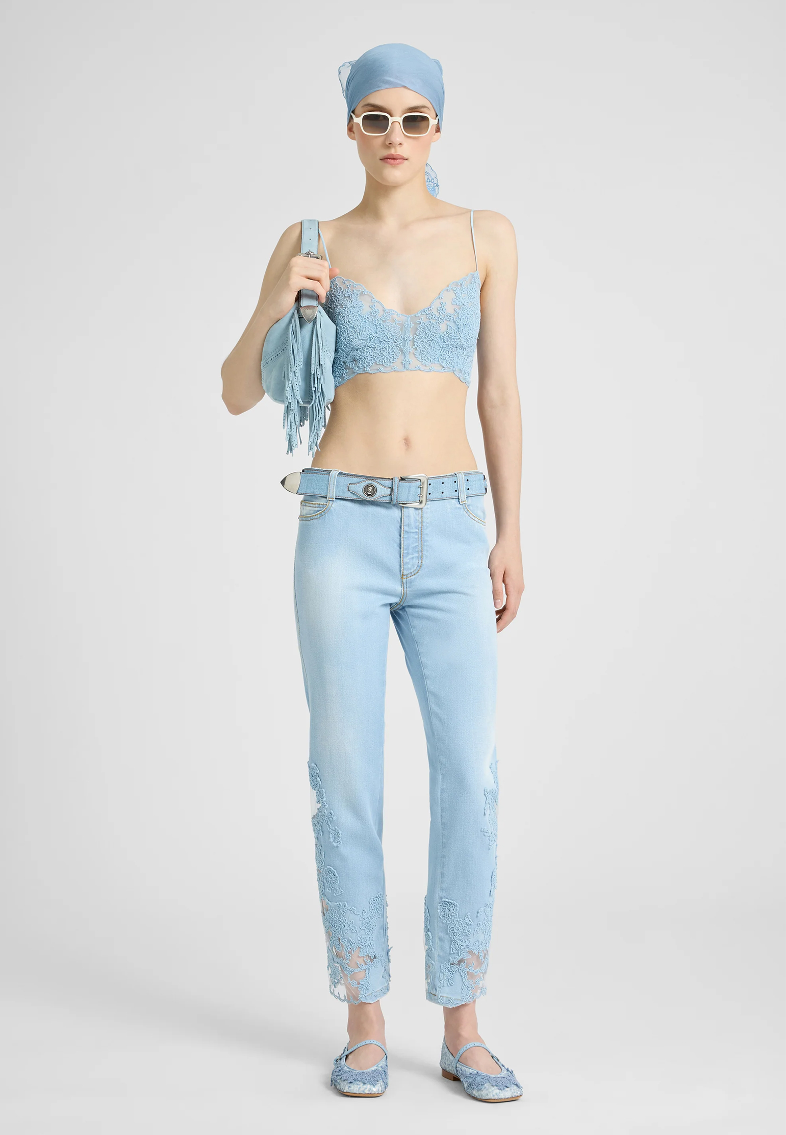 

Джинсы ERMANNO SCERVINO, Голубой, Голубой