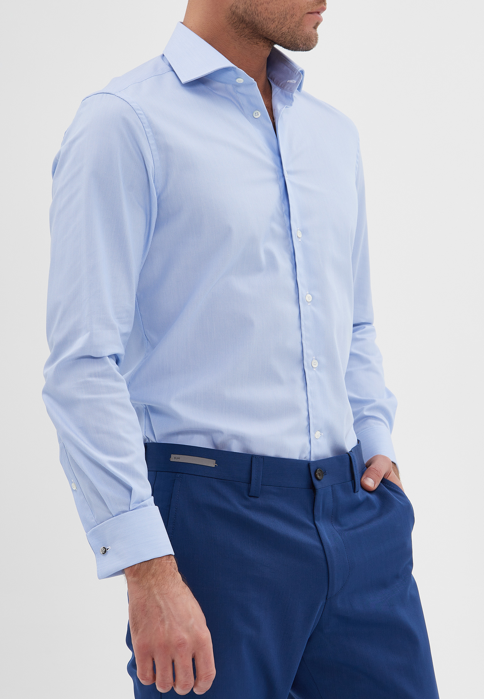 Рубашка CORNELIANI Голубой, размер 39