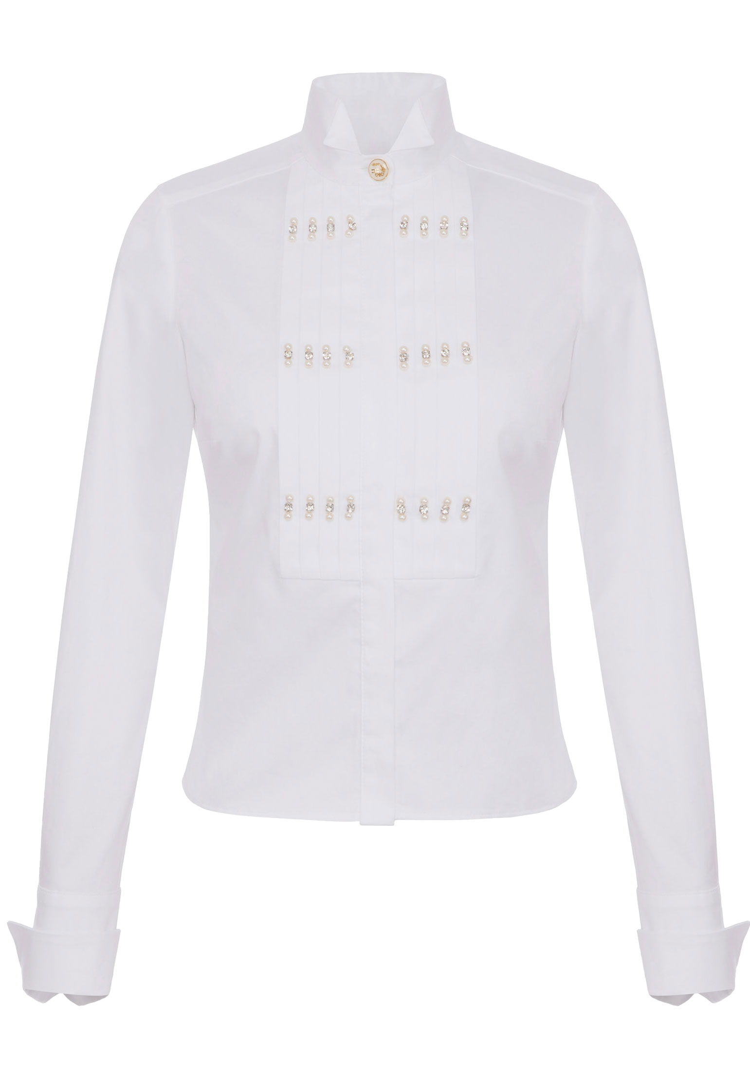 Блуза ELISABETTA FRANCHI Белый, размер 40 164754 - фото 1
