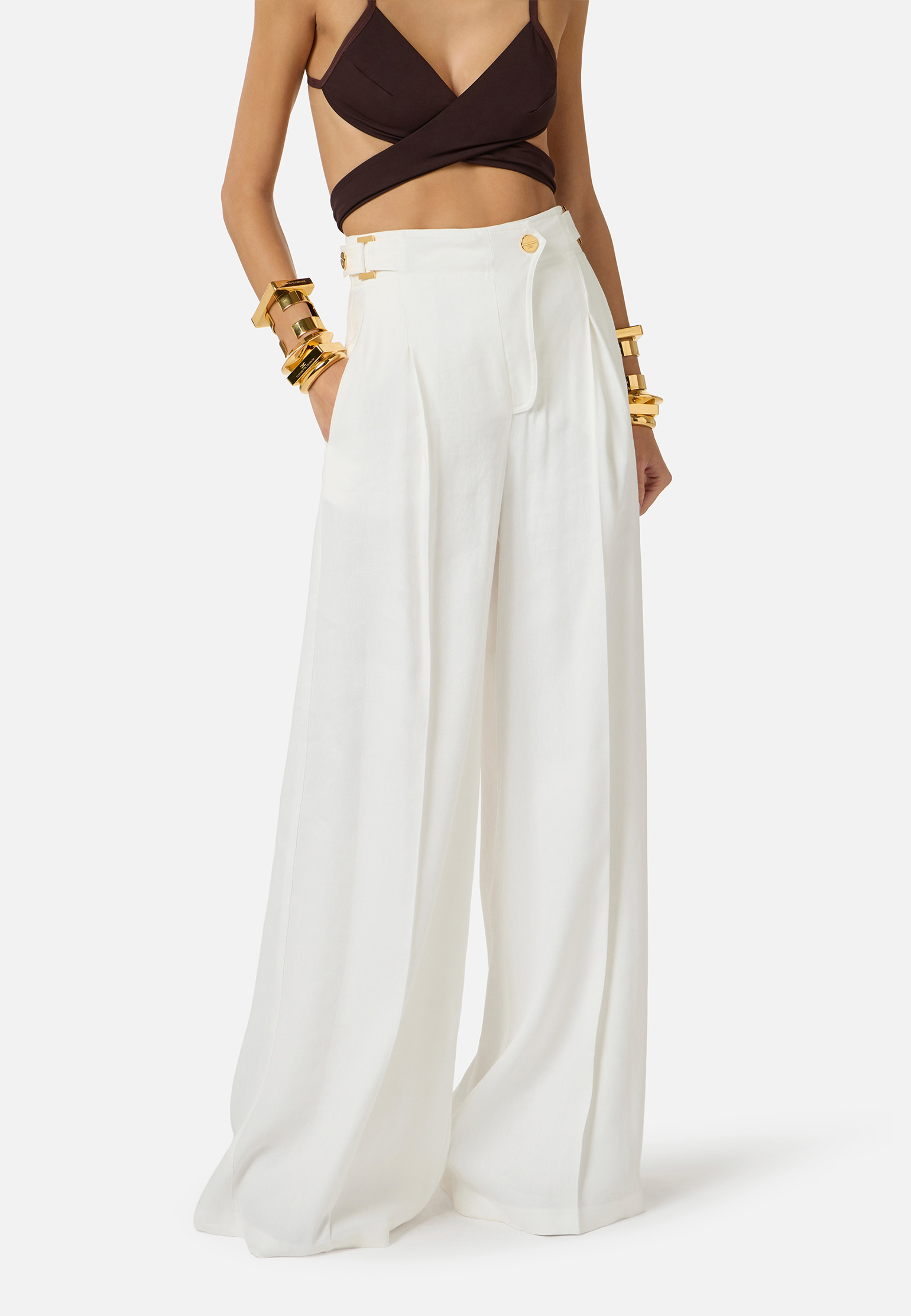

Брюки ELISABETTA FRANCHI, Белый, Белый
