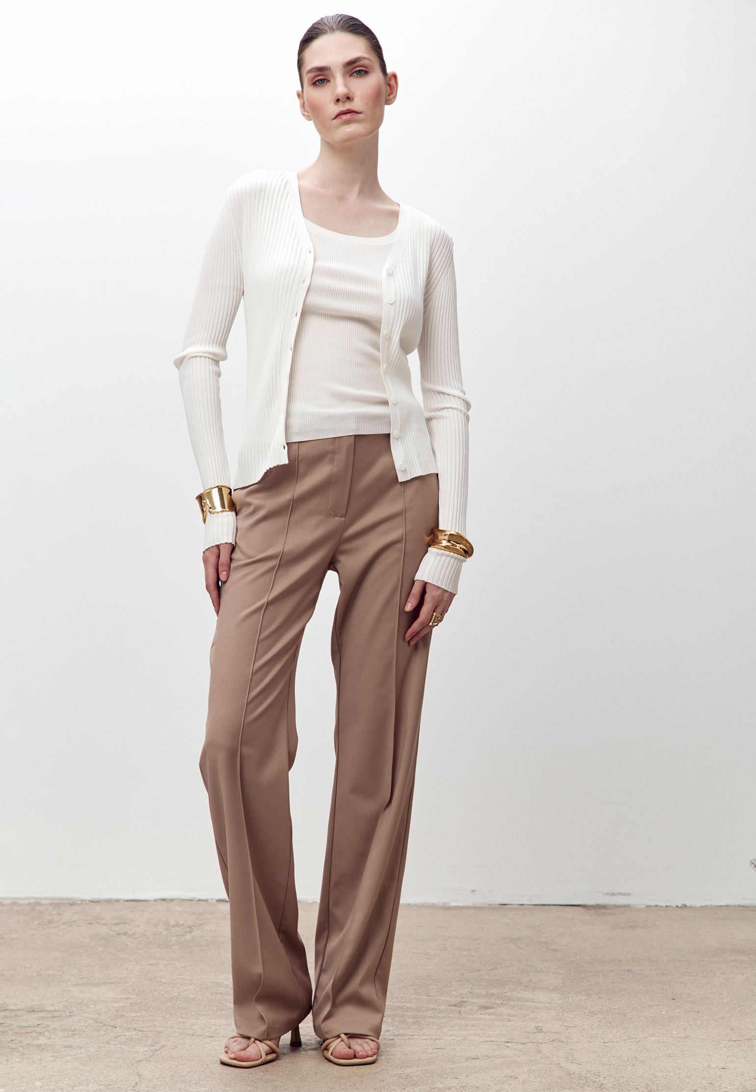 

Майка из фактуроного трикотажа AZUR, Белый, Белый