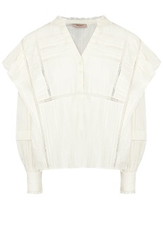 Муслиновая блуза с кружевом TWINSET Milano