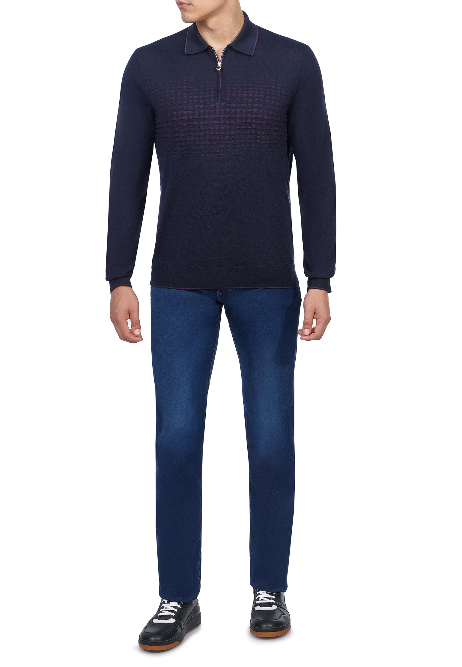 

Поло длинный рукав STEFANO RICCI, Синий, Синий