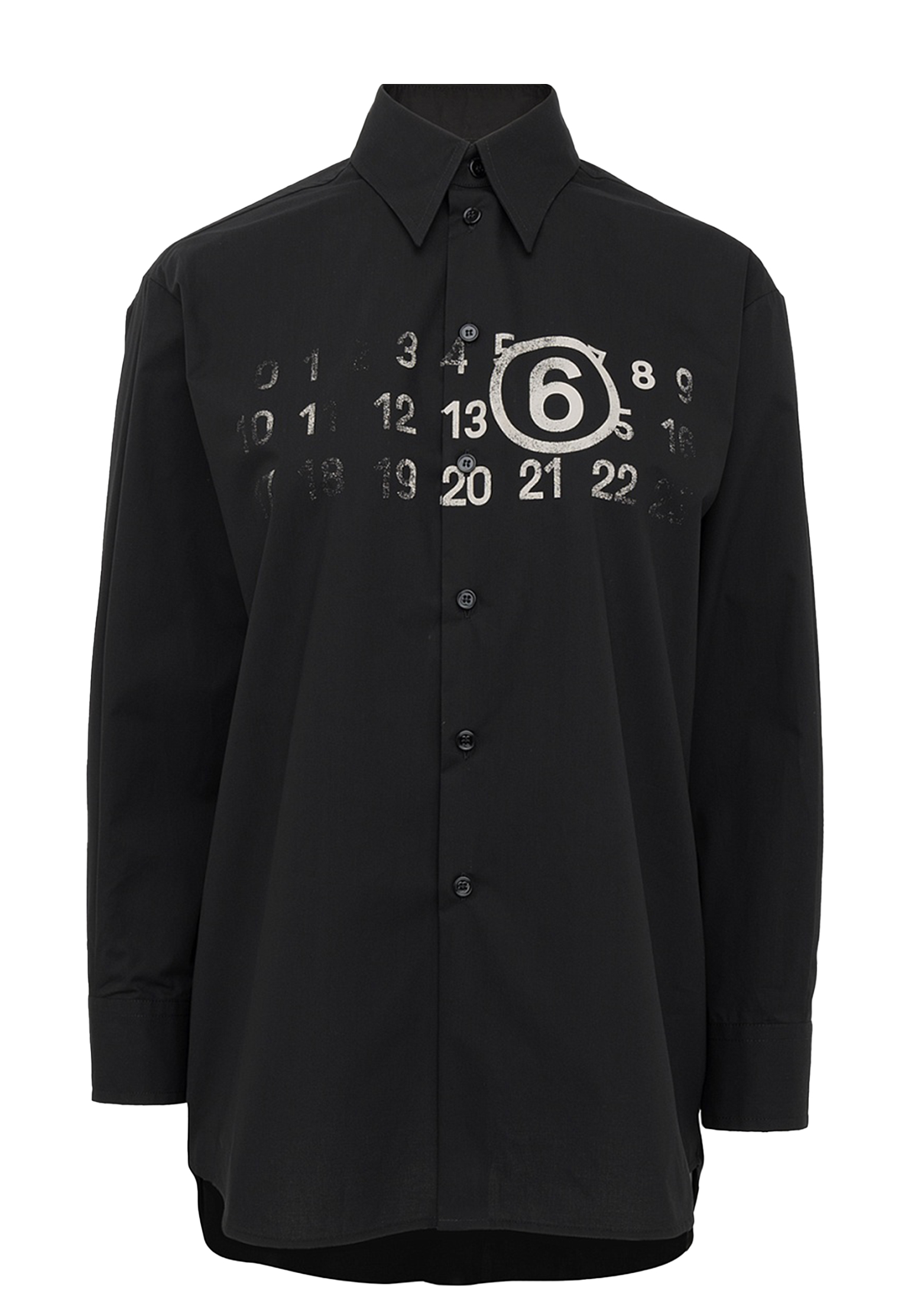 

Рубашка MM6 Maison Margiela, Черный, Черный