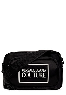 Черная кросс-боди с логотипом VERSACE JEANS COUTURE