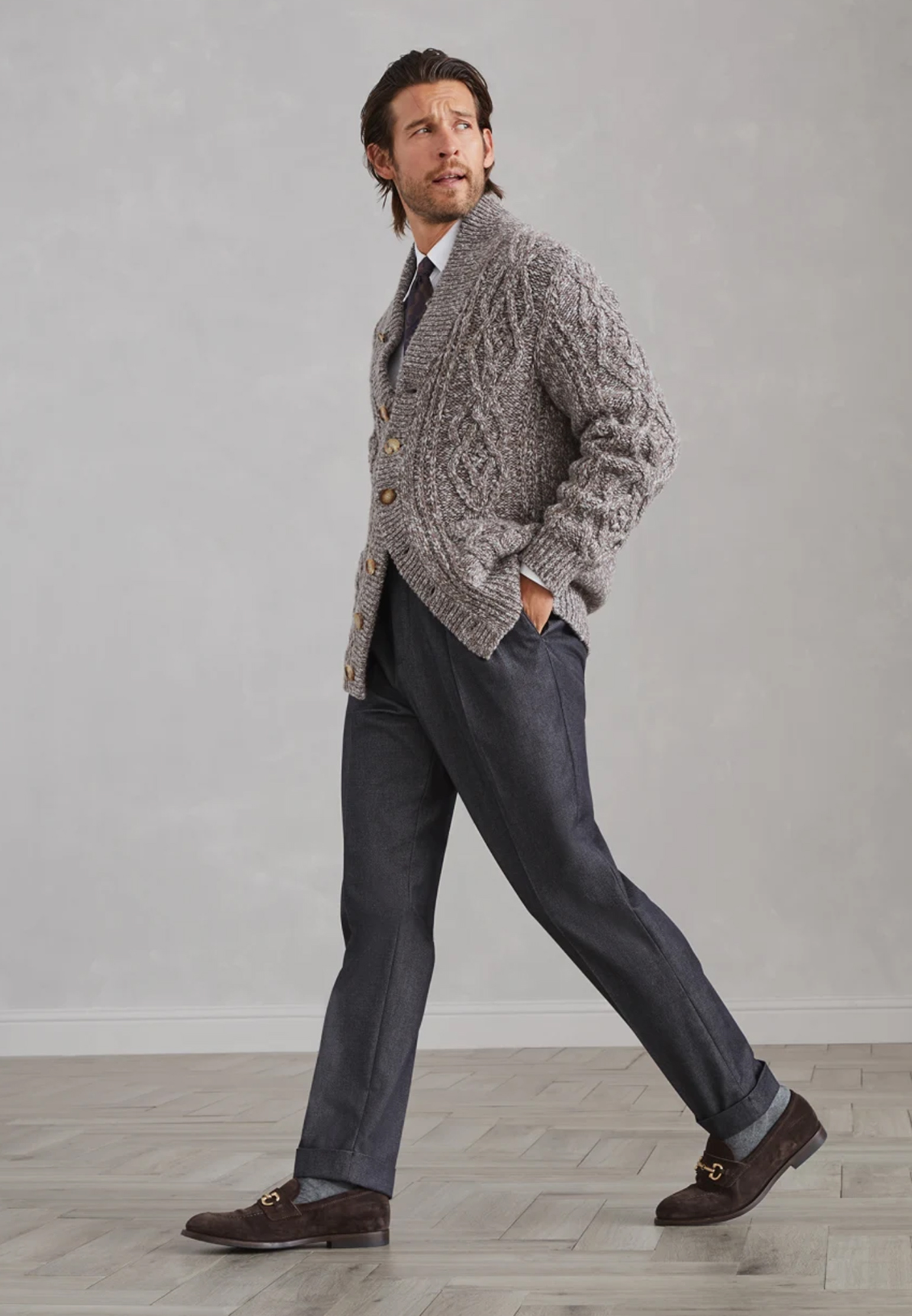 

Кардиган BRUNELLO CUCINELLI, Коричневый, Коричневый
