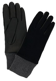 Черные перчатки из кожи ягненка BRUNO CARLO