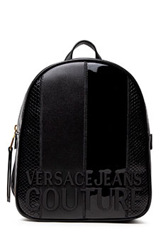 Фактурный черный рюкзак VERSACE JEANS COUTURE