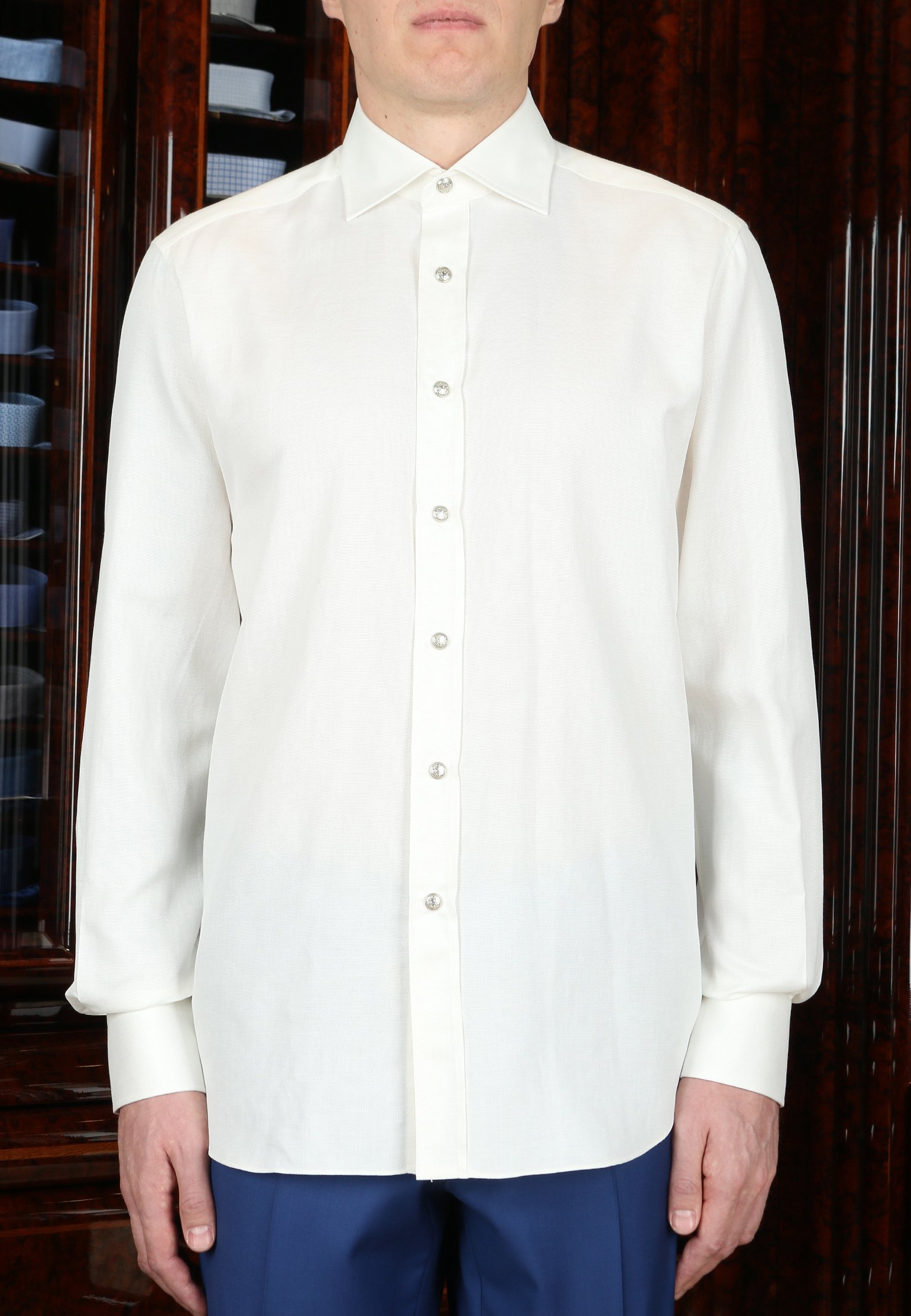 Рубашка STEFANO RICCI Белый, размер 45 111710 - фото 1