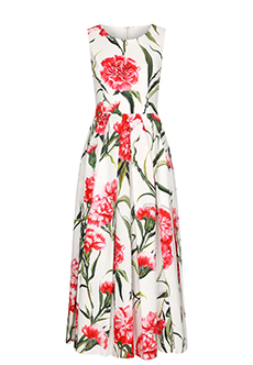 Платье с цветочным принтом Happy Garden DOLCE&GABBANA