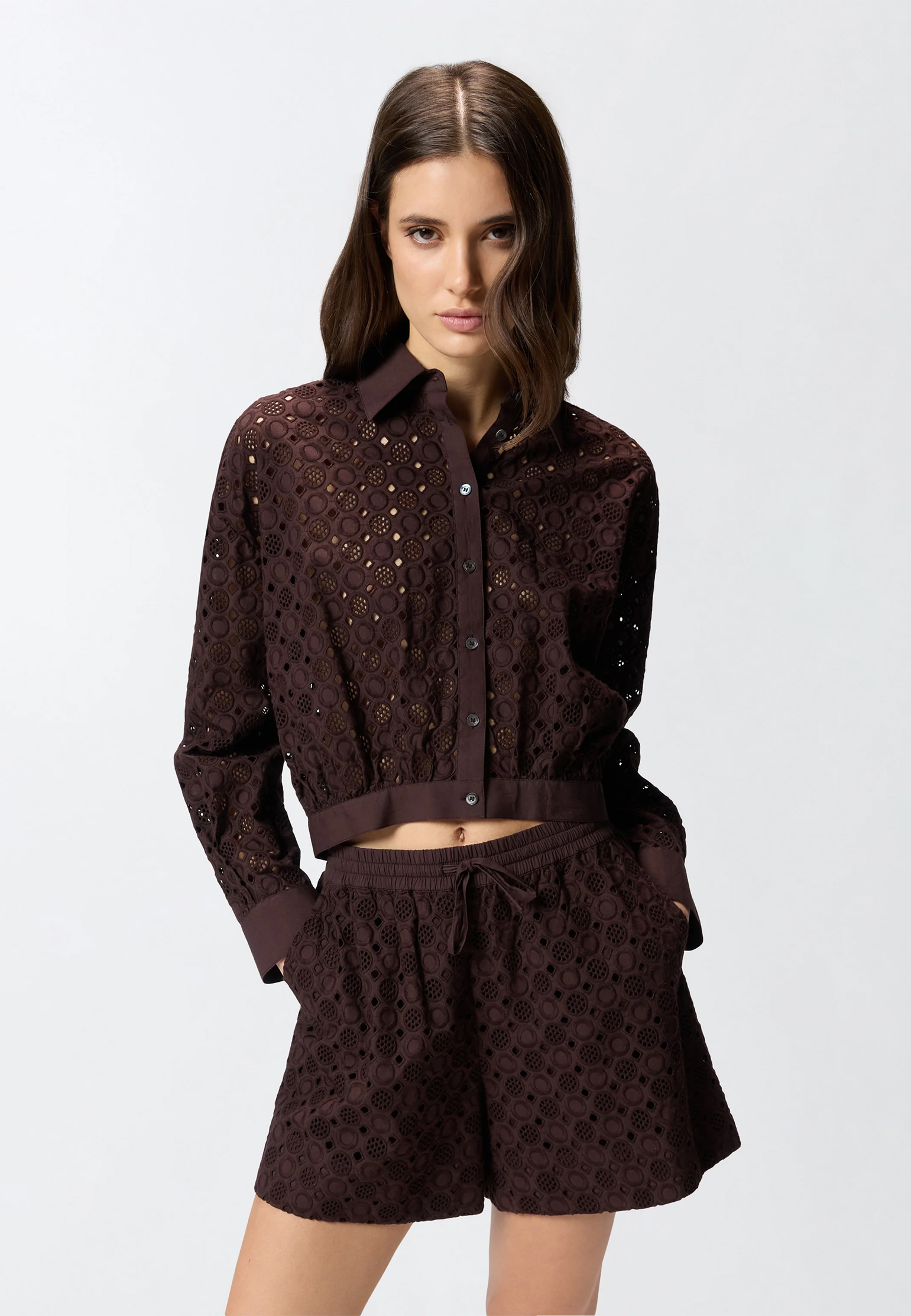 

Блуза PINKO, Коричневый, Коричневый