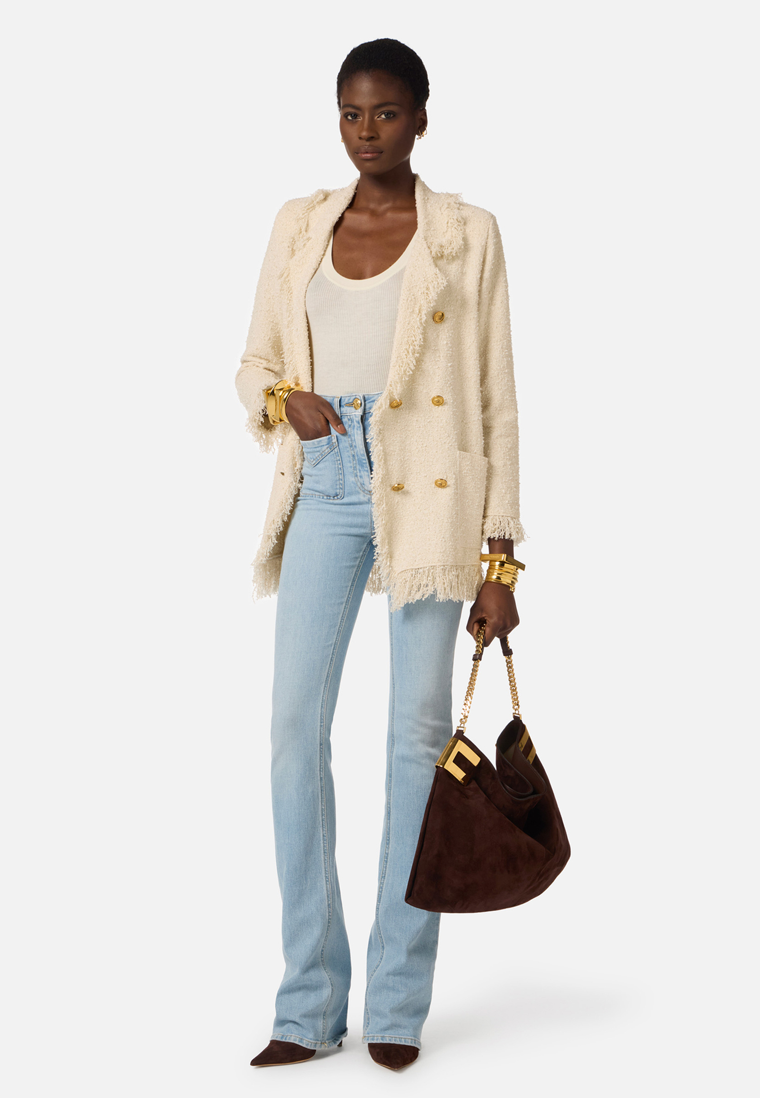

Кардиган ELISABETTA FRANCHI, Белый, Белый