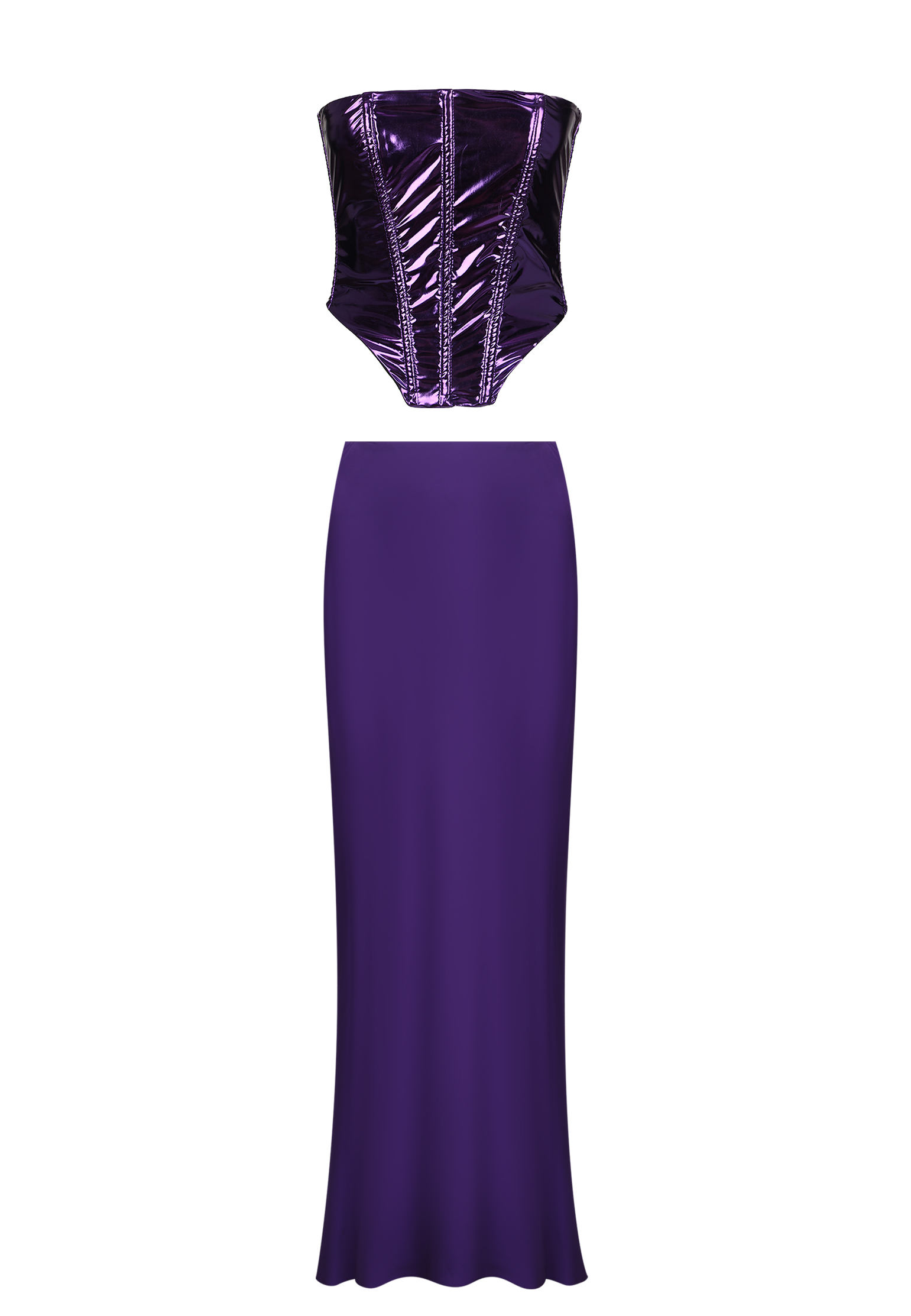 Костюм PATRIZIA PEPE Фиолетовый, размер 40 152001 - фото 1