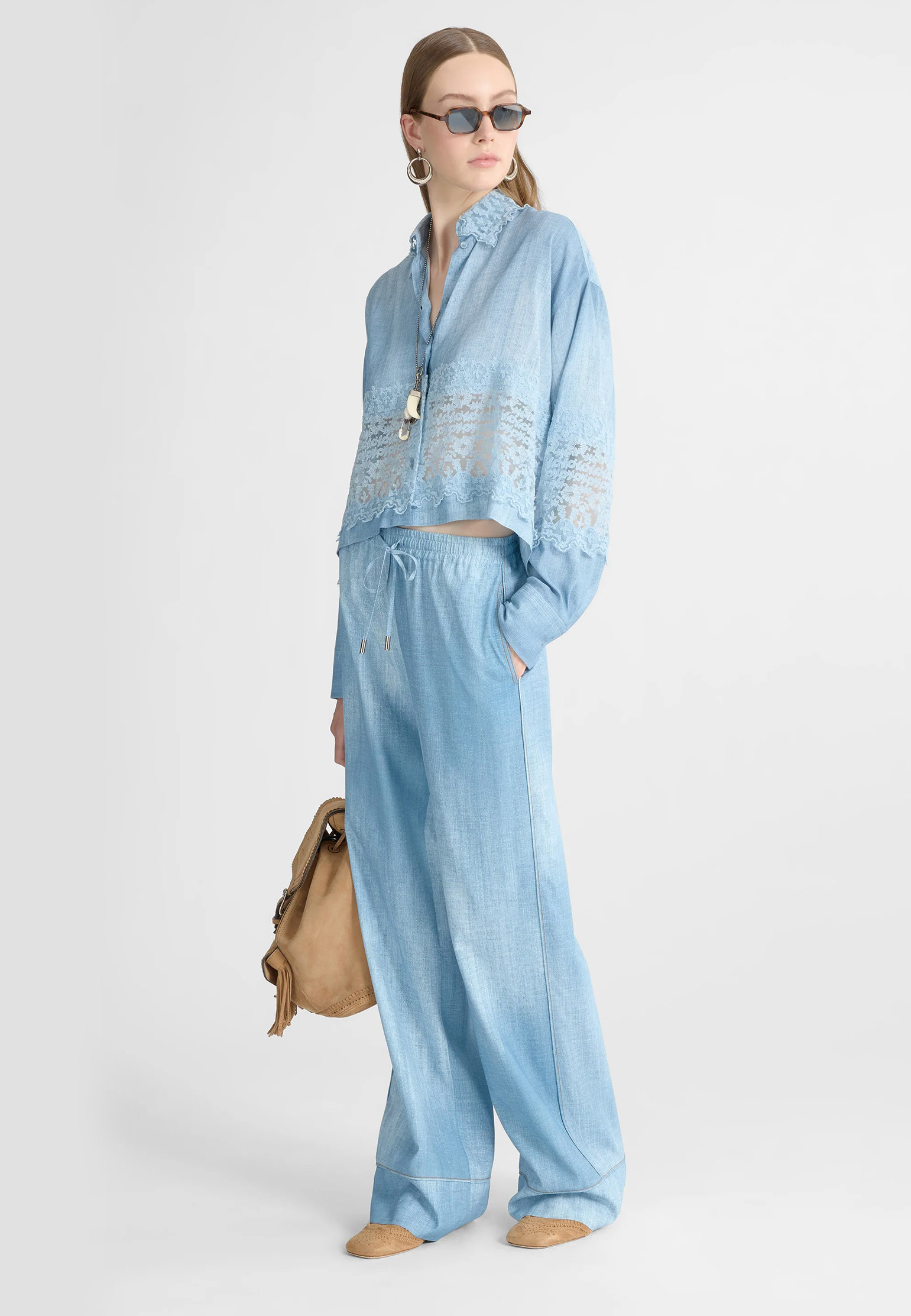 

Брюки ERMANNO SCERVINO, Голубой, Голубой