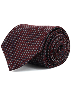Бордовый галстук с геометрическим принтом BRIONI