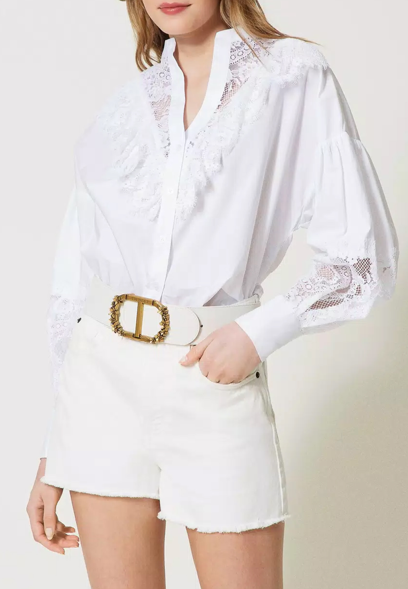 

Рубашка TWINSET Milano, Белый, Белый