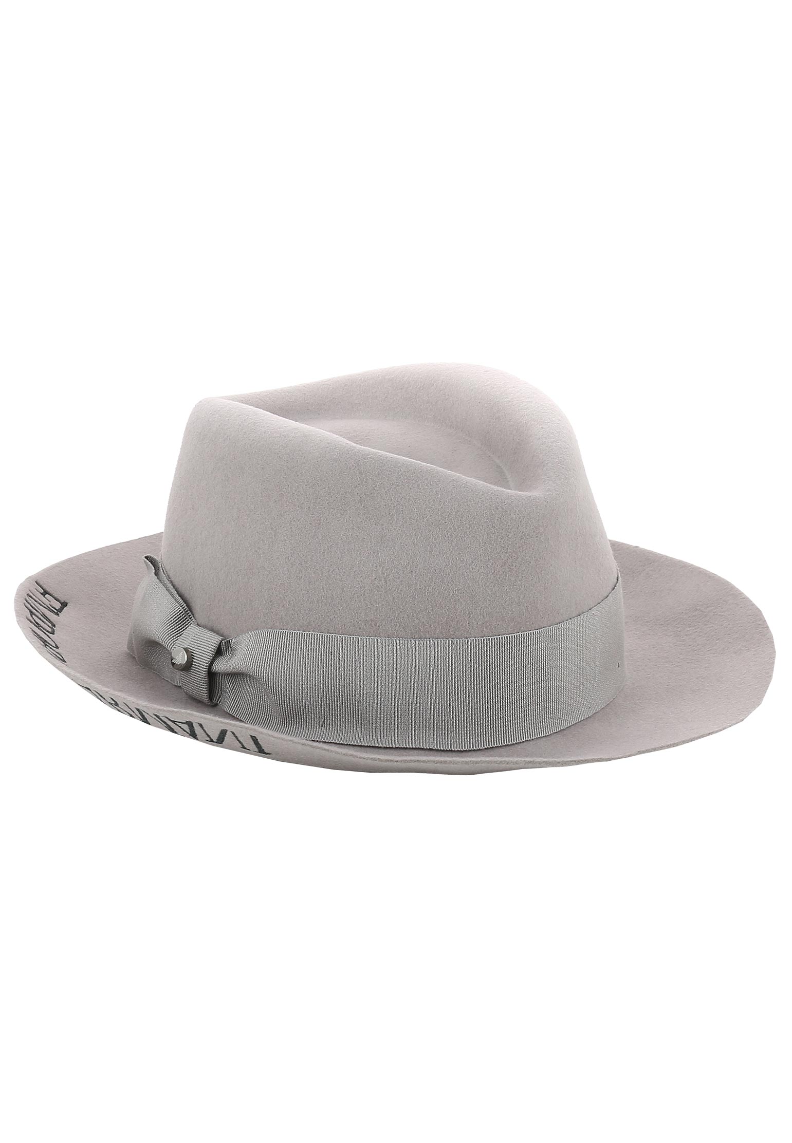 Шляпа EMPORIO ARMANI серого цвета