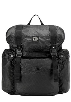 Черный рюкзак с логотипом STONE ISLAND