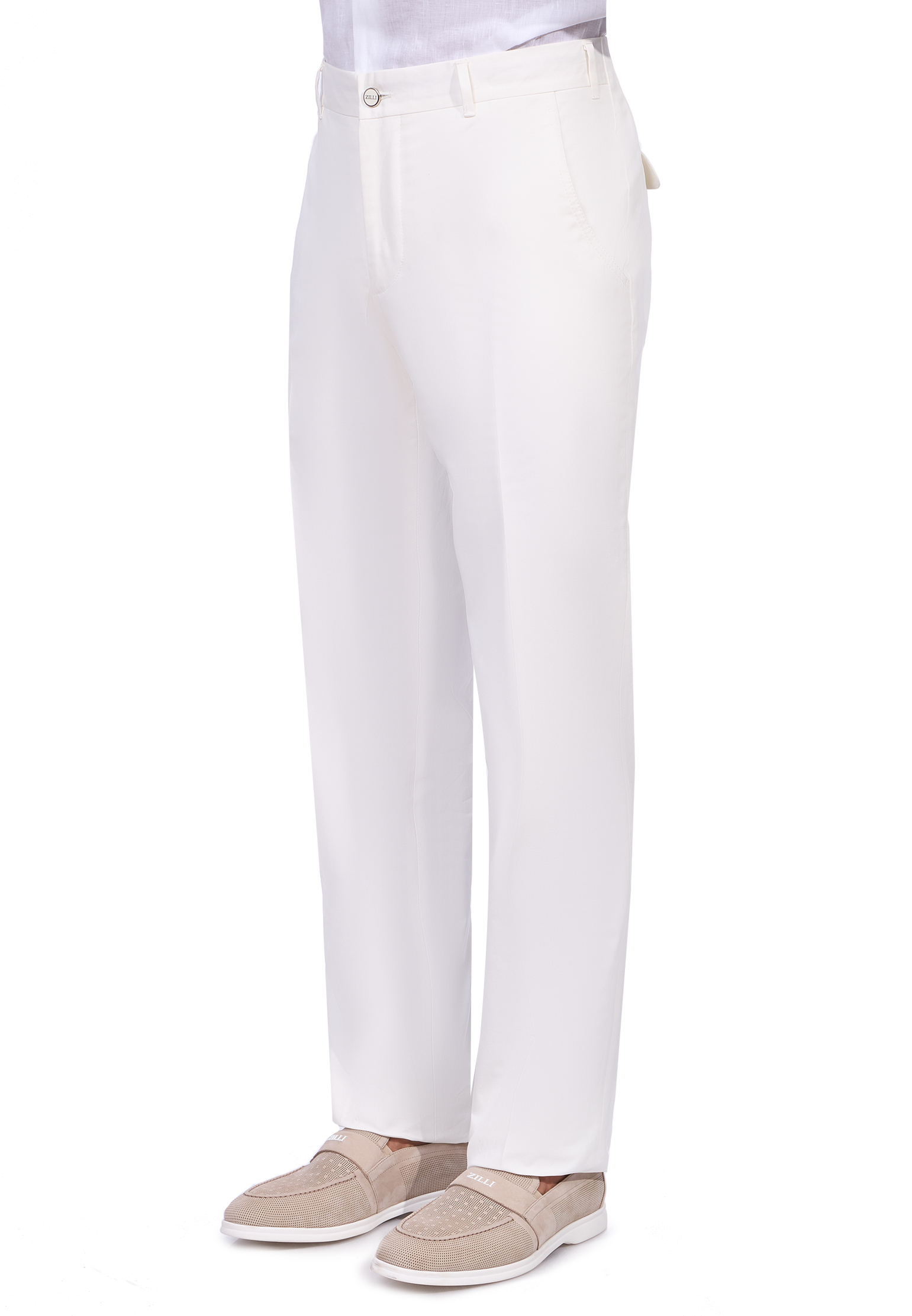 

Брюки лен ZILLI, Белый, Белый