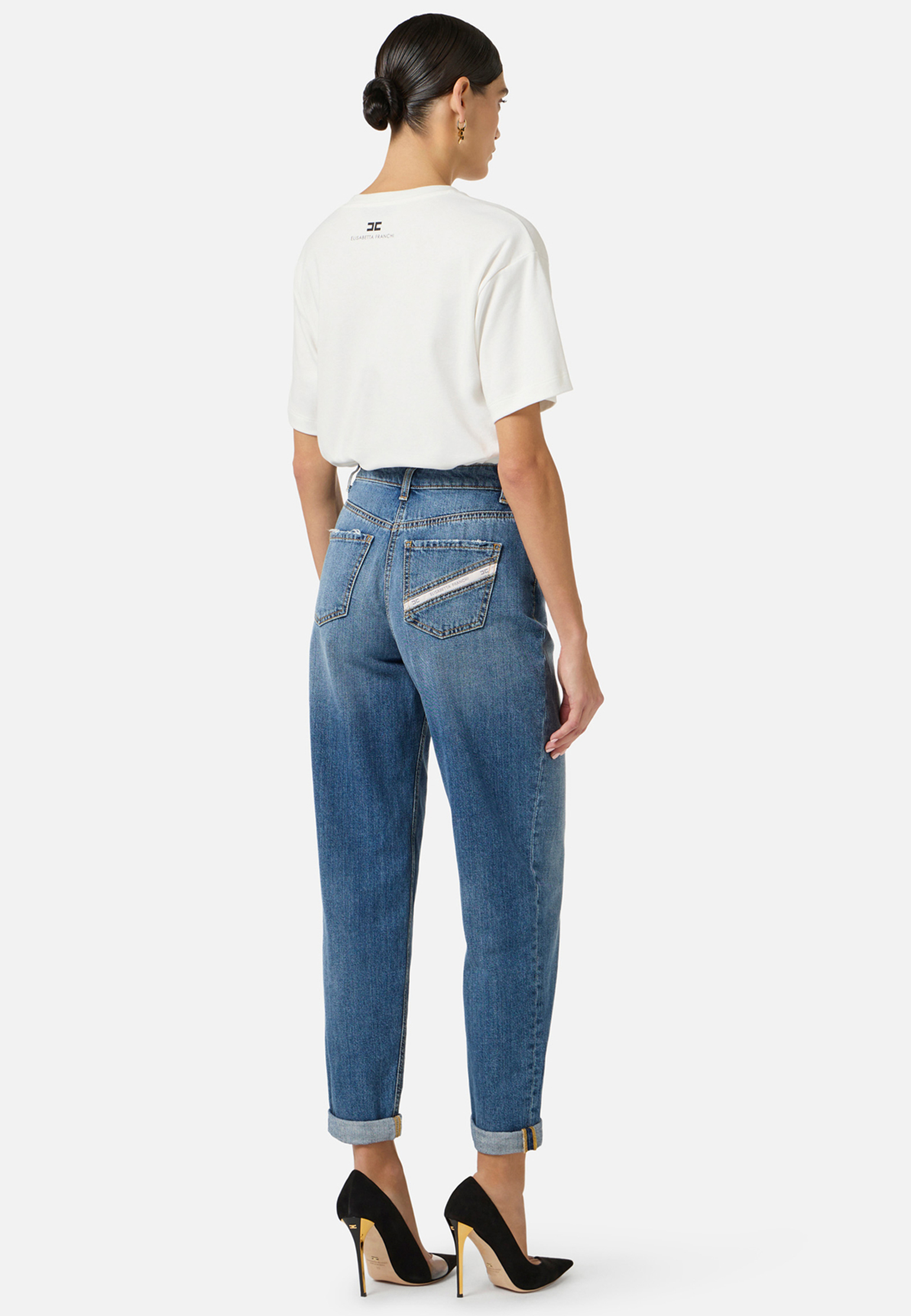 

Футболка ELISABETTA FRANCHI, Белый, Белый