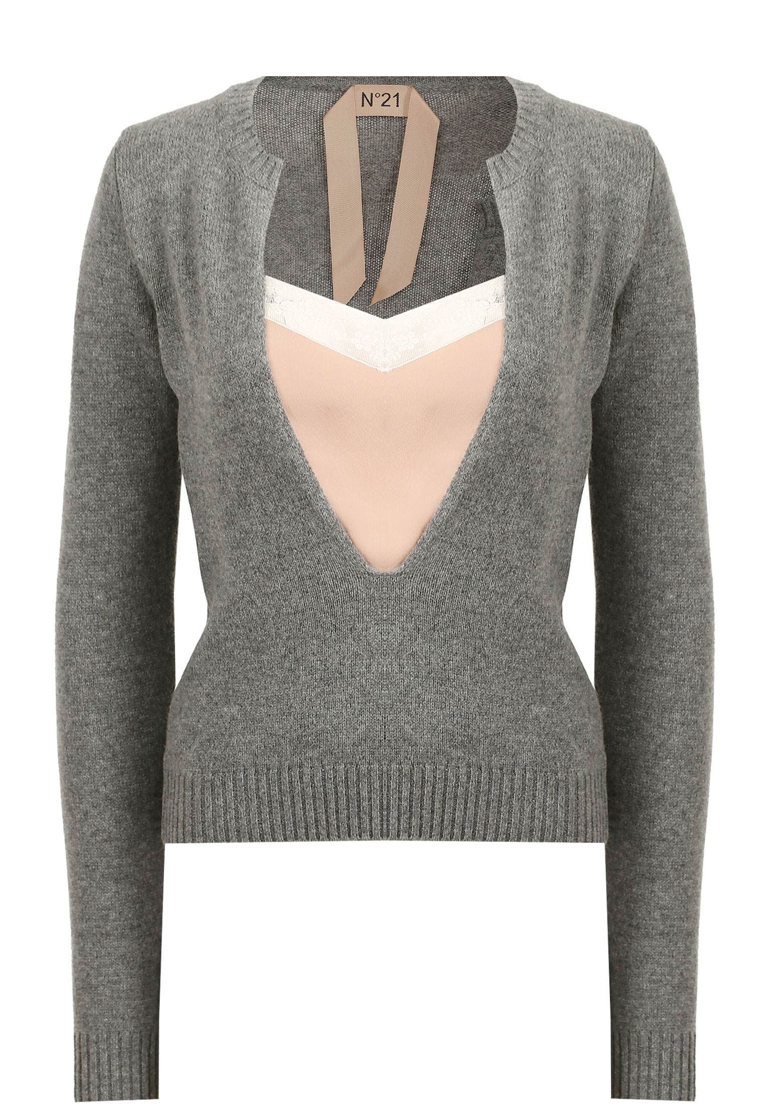 Пуловер No21 Серый, размер 40