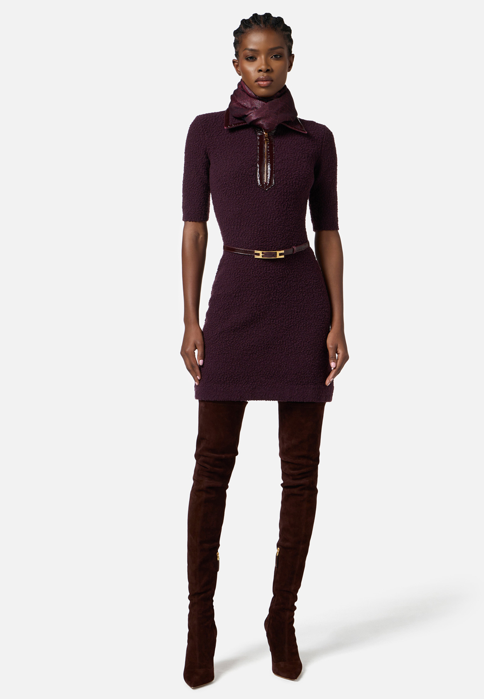 

Платье ELISABETTA FRANCHI, Бордовый, Бордовый