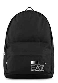 Черный рюкзак с накладным карманом EA7