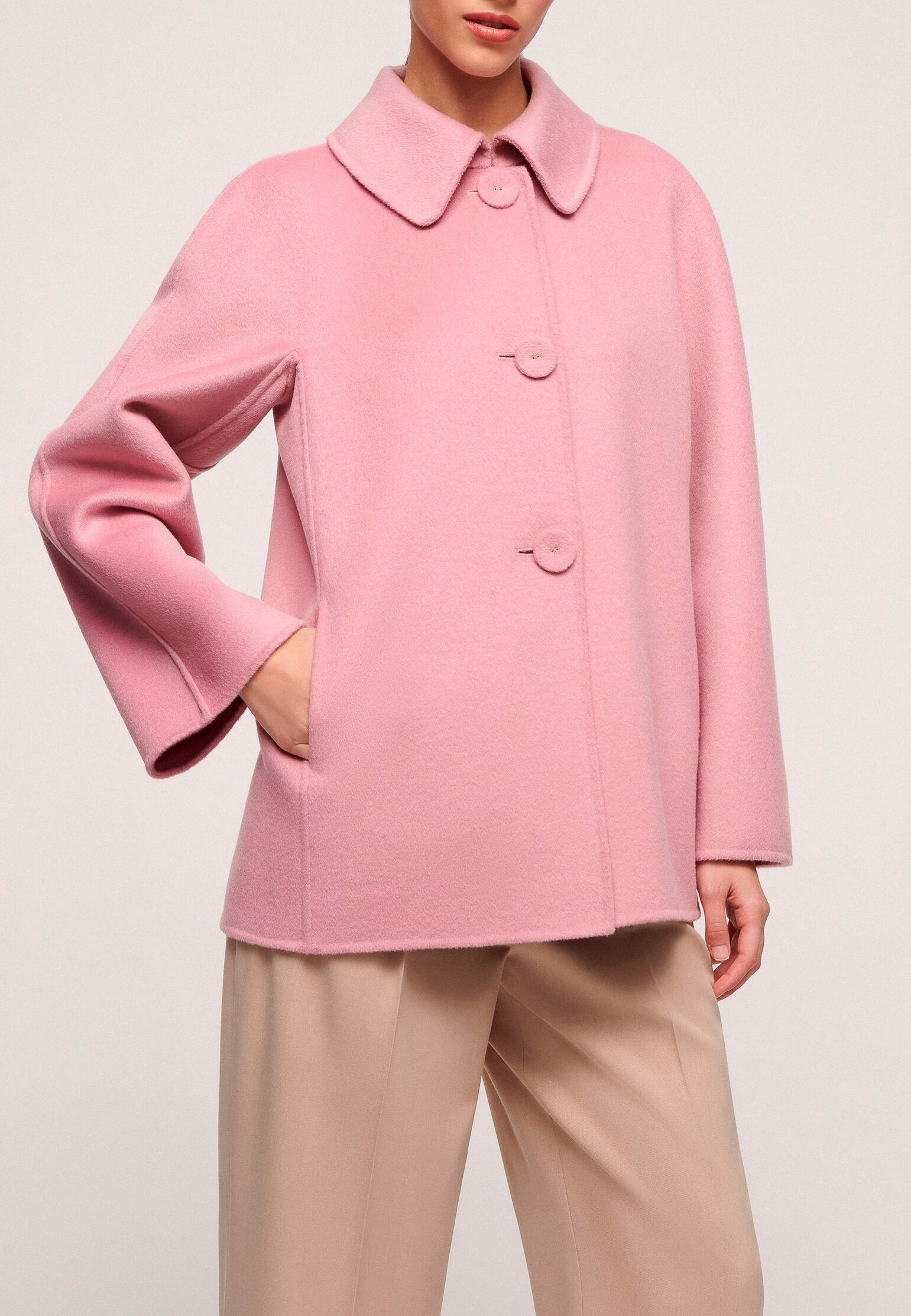 Пальто LUISA SPAGNOLI Розовый, размер L 151215 - фото 1