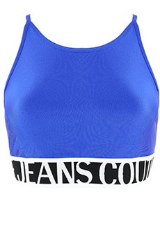 Синий топ с эластичной резинкой VERSACE JEANS COUTURE