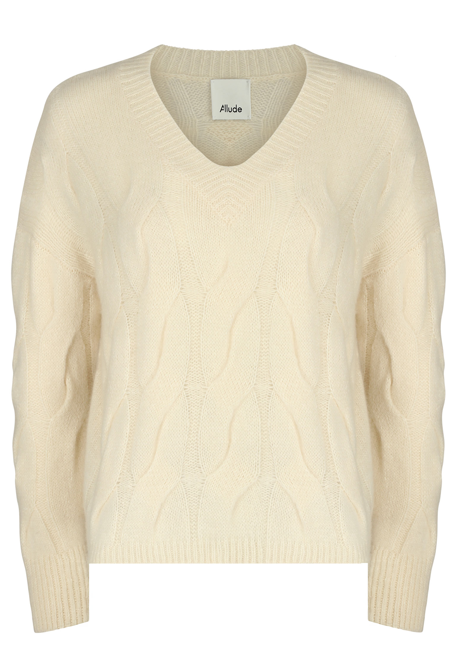 Пуловер ALLUDE Белый, размер M 163024 - фото 1