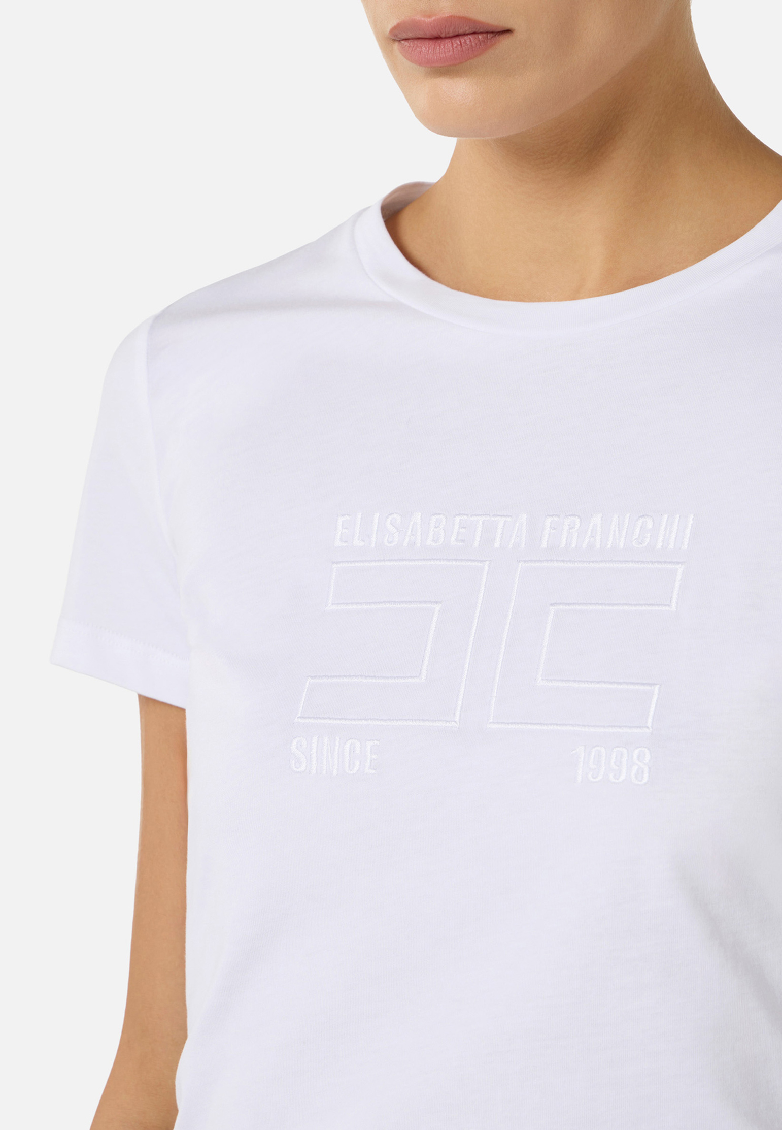 

Футболка ELISABETTA FRANCHI, Белый, Белый