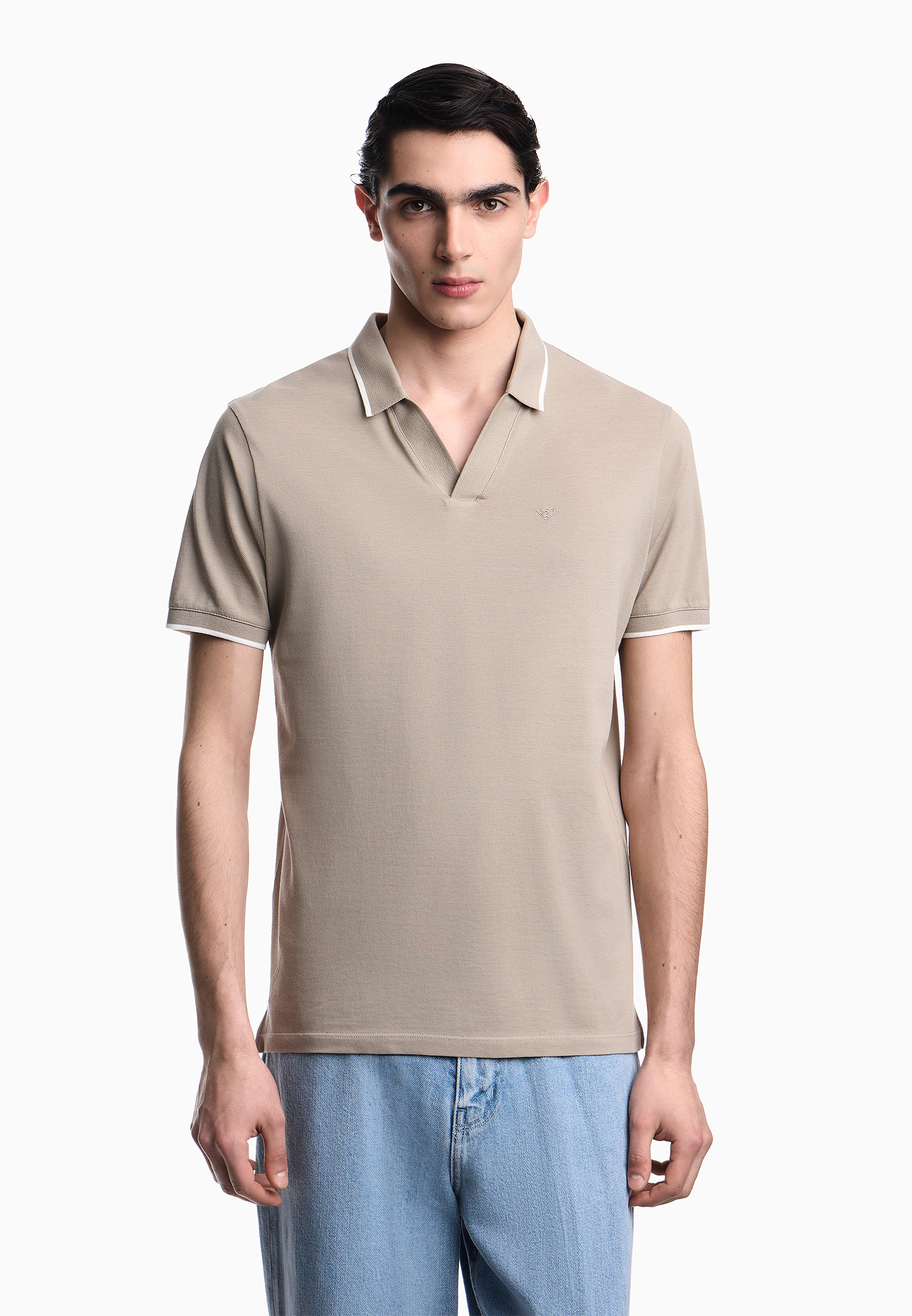 

Поло EMPORIO ARMANI, Бежевый, Бежевый