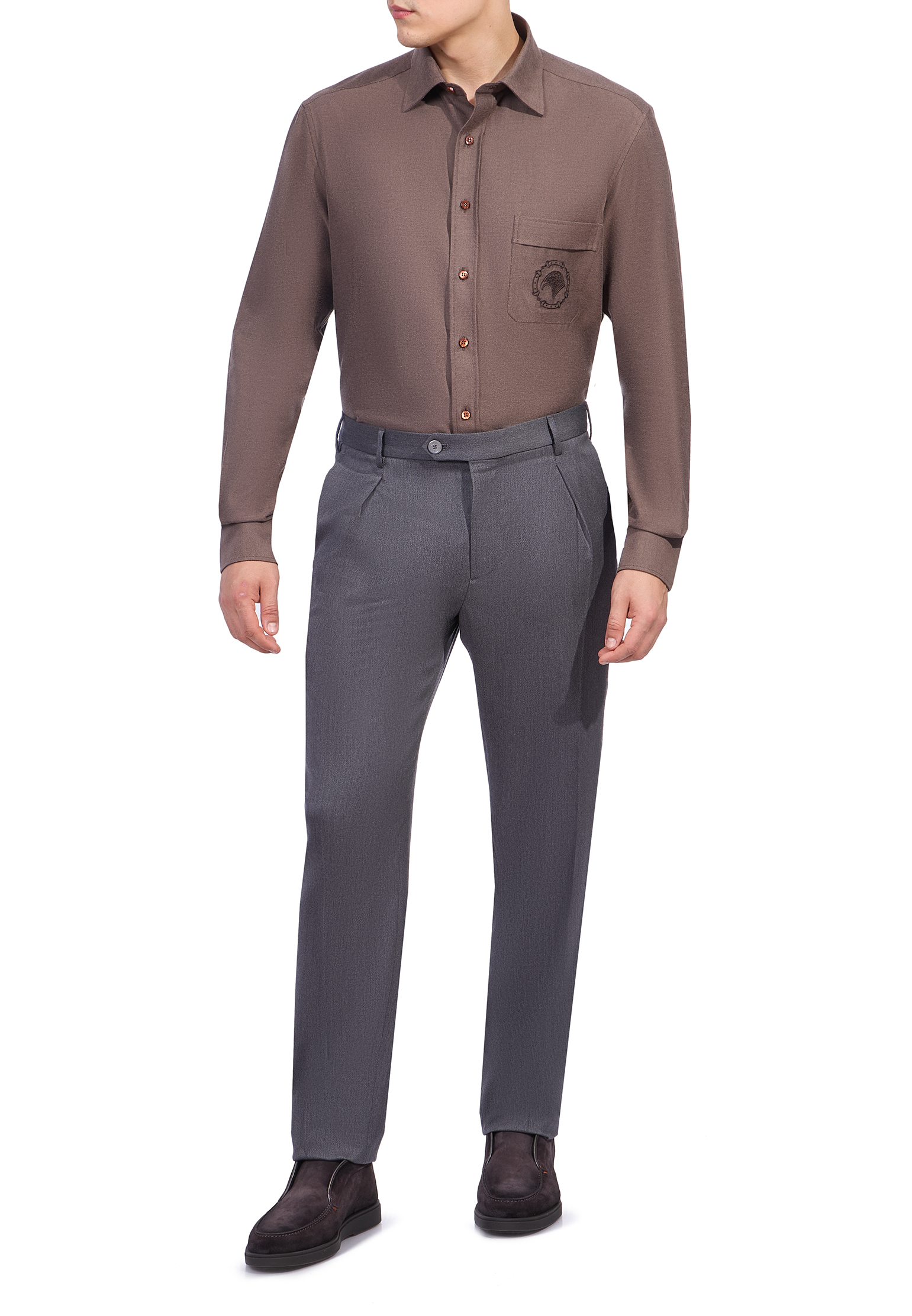 

Рубашка STEFANO RICCI, Коричневый, Коричневый