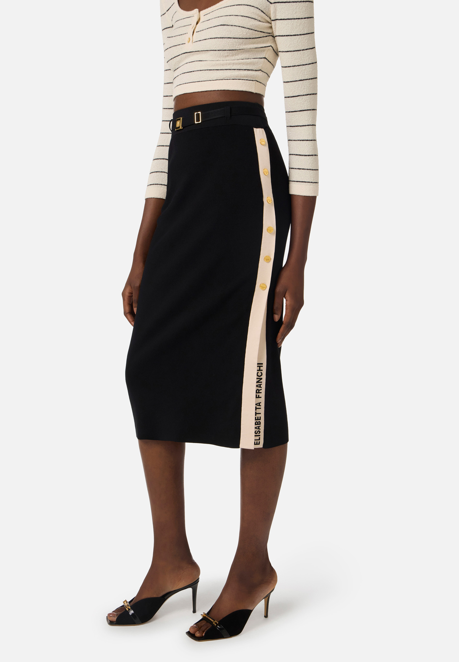 

Юбка ELISABETTA FRANCHI, Черный, Черный