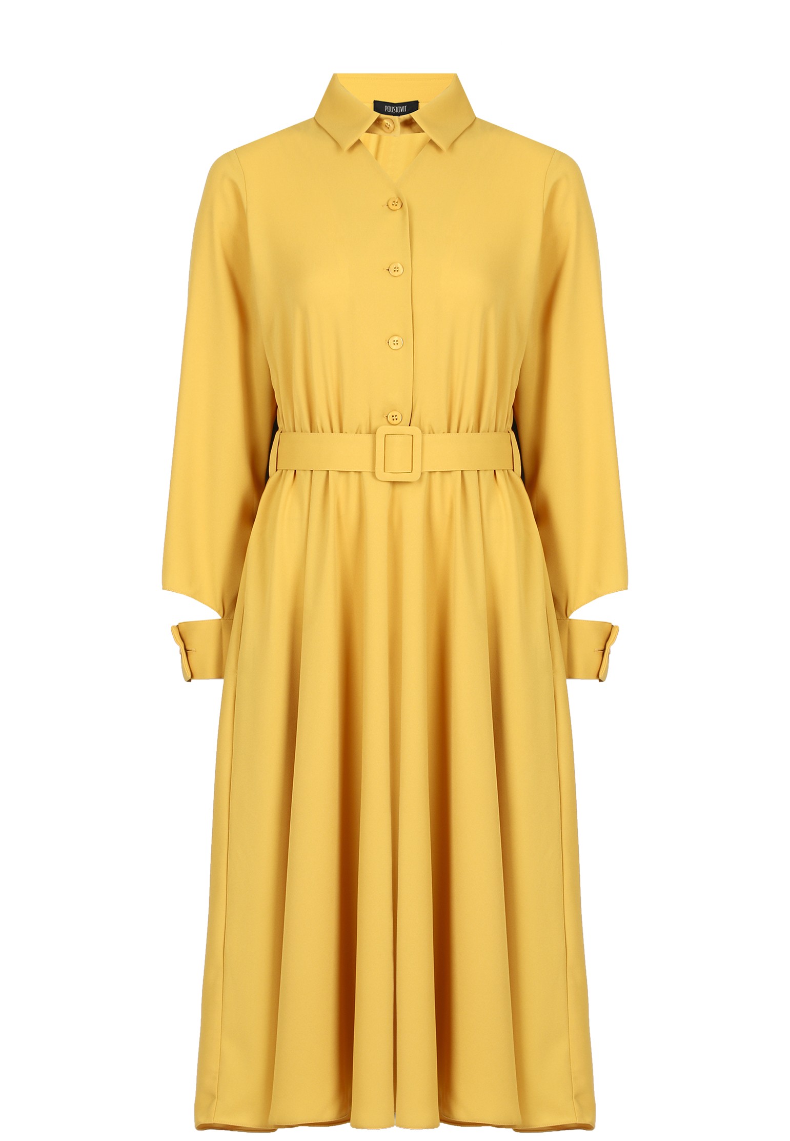 Платье POUSTOVIT Желтый, размер 42 131316 - фото 1