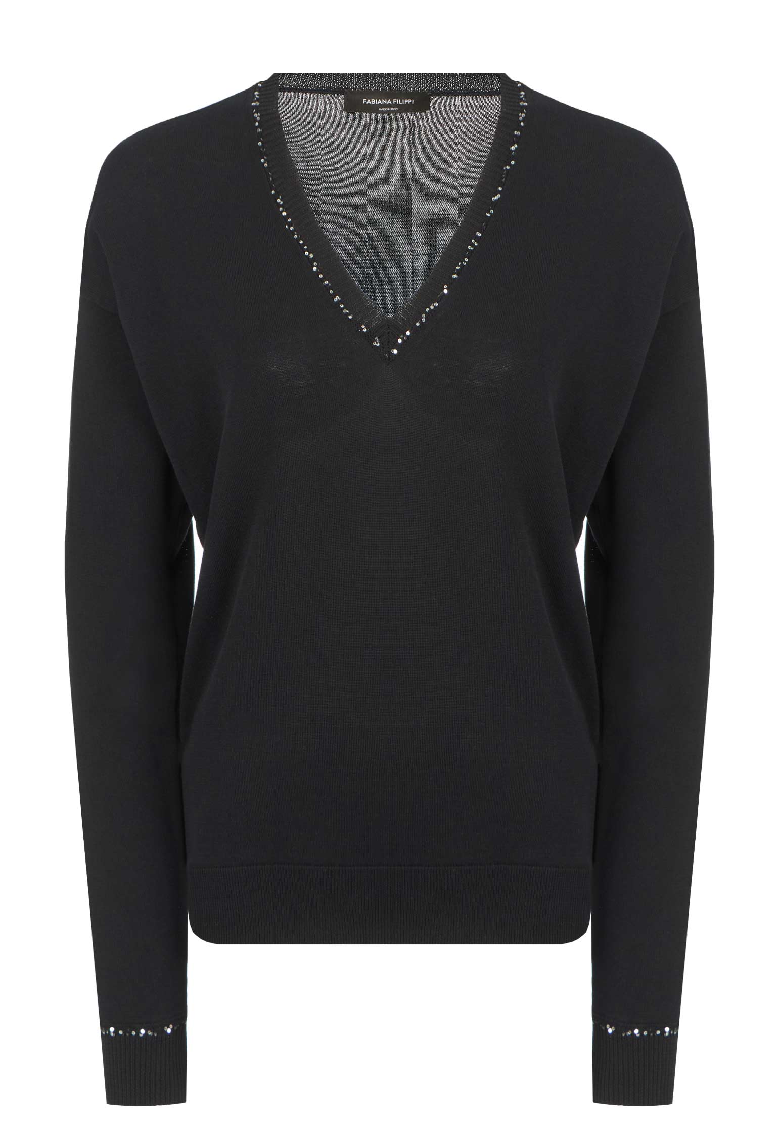 Пуловер FABIANA FILIPPI Черный, размер 42 174466 - фото 1