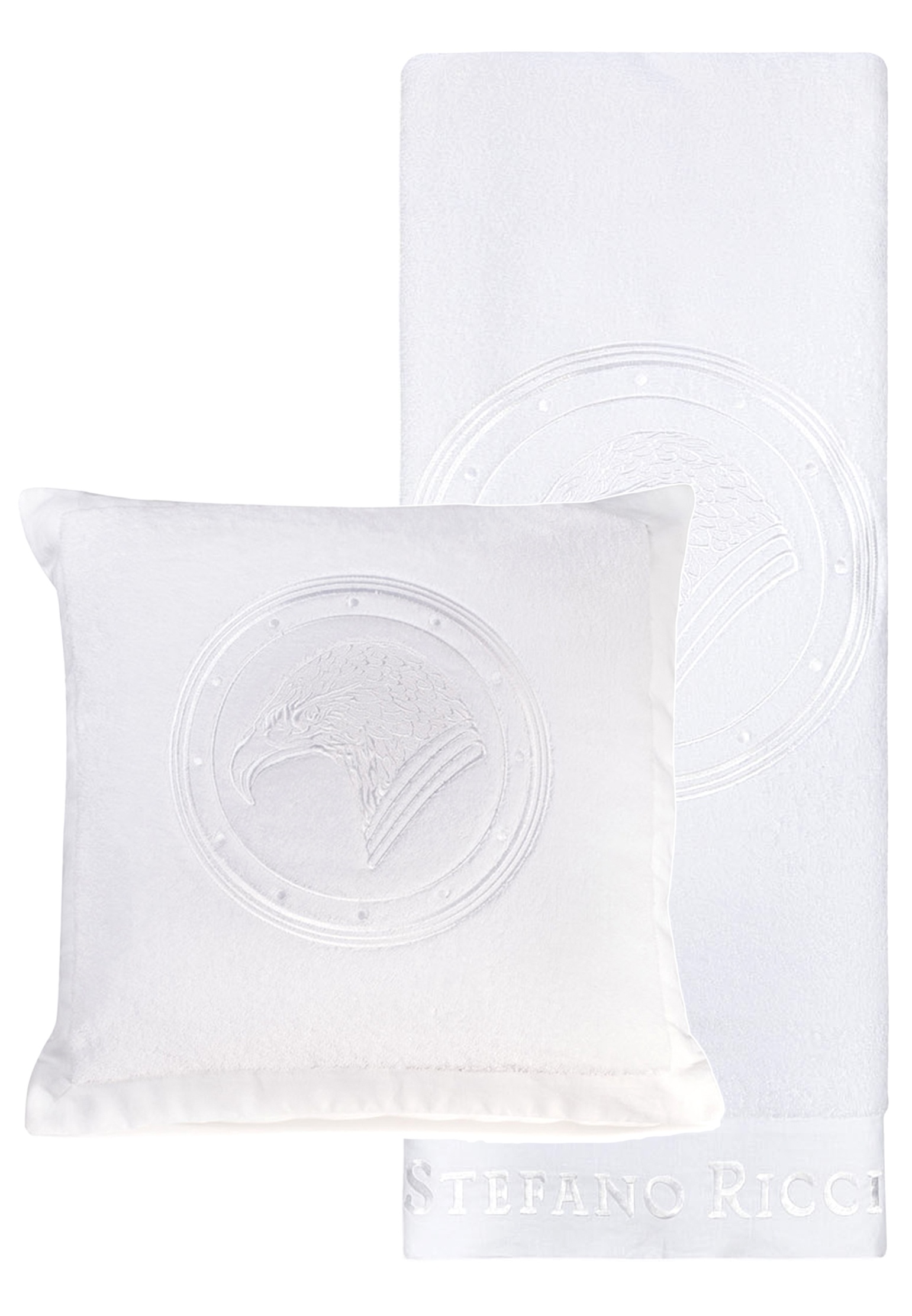 Комплект подушка и полотенце STEFANO RICCI Белый