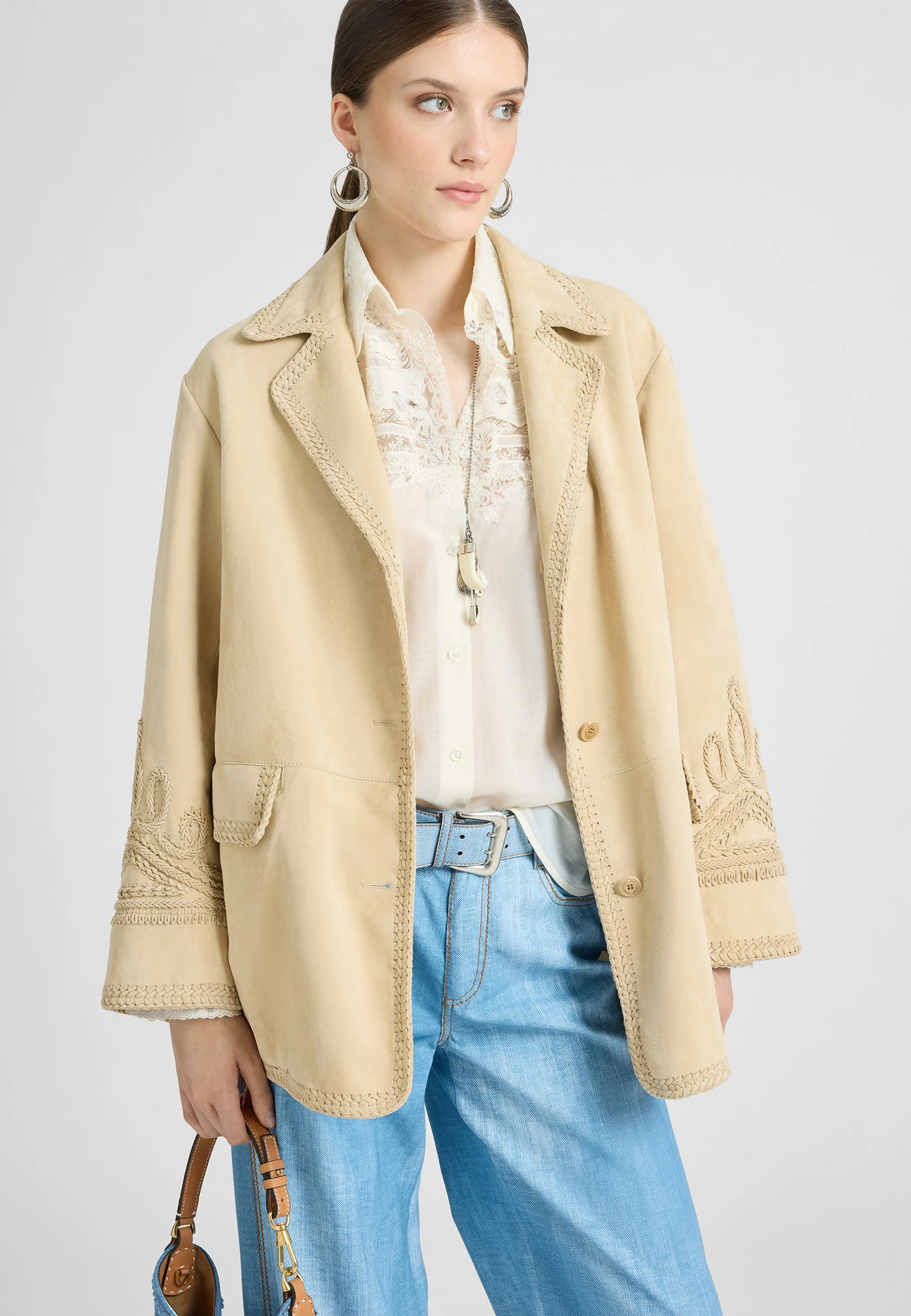 

Жакет ERMANNO SCERVINO, Бежевый, Бежевый