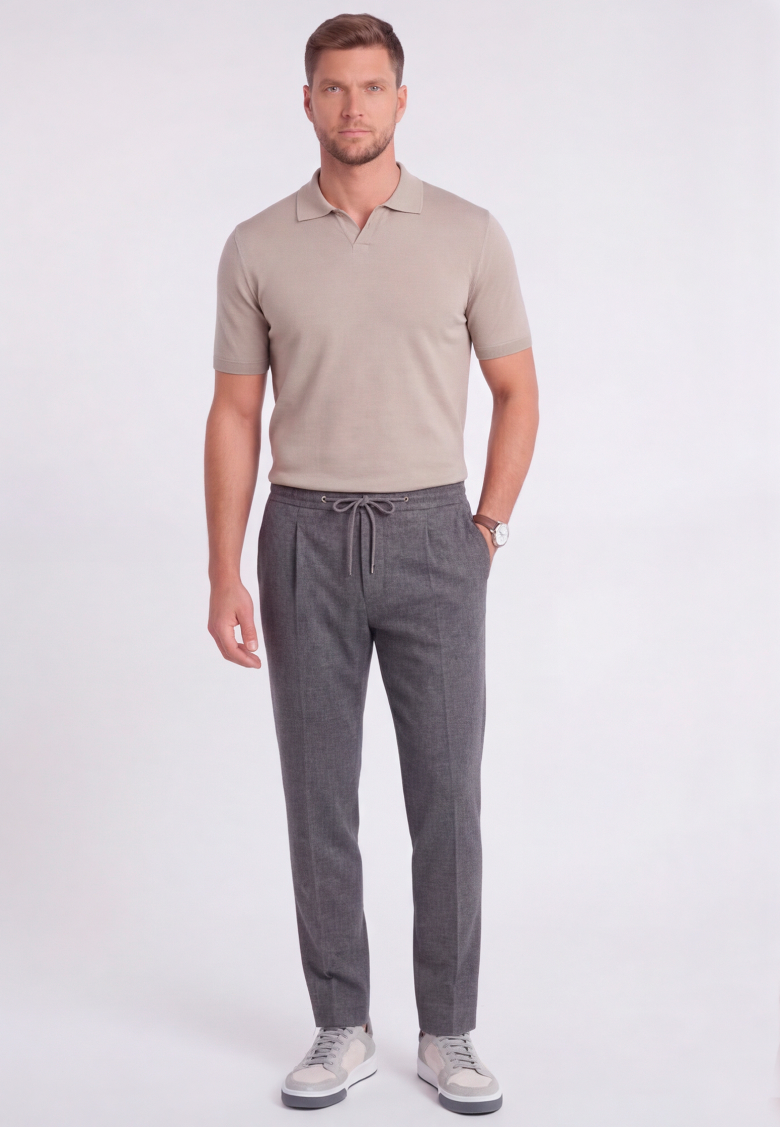 

Поло CORNELIANI, Серый, Серый