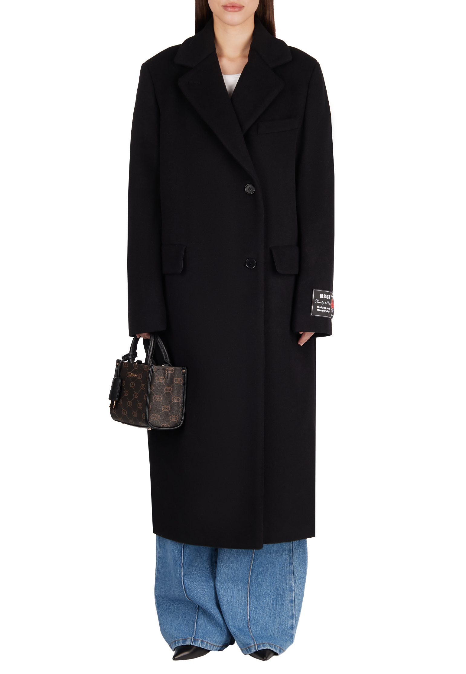 

Пальто MSGM, Черный, Черный