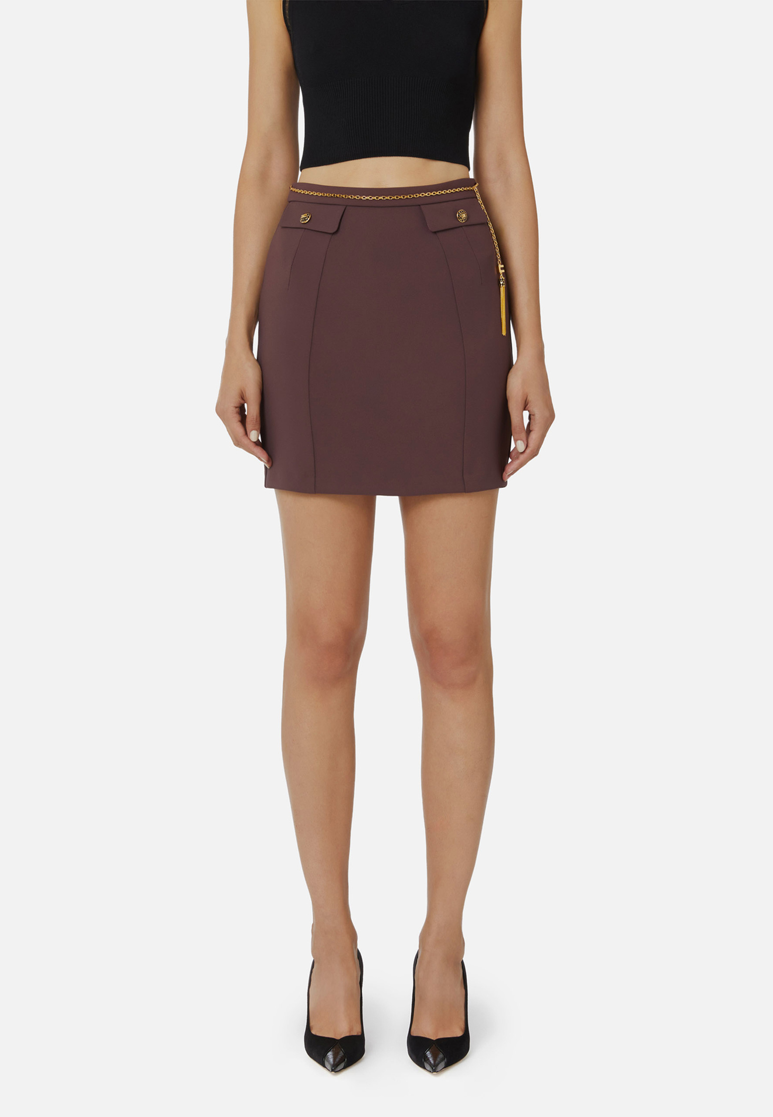 

Юбка ELISABETTA FRANCHI, Коричневый, Коричневый