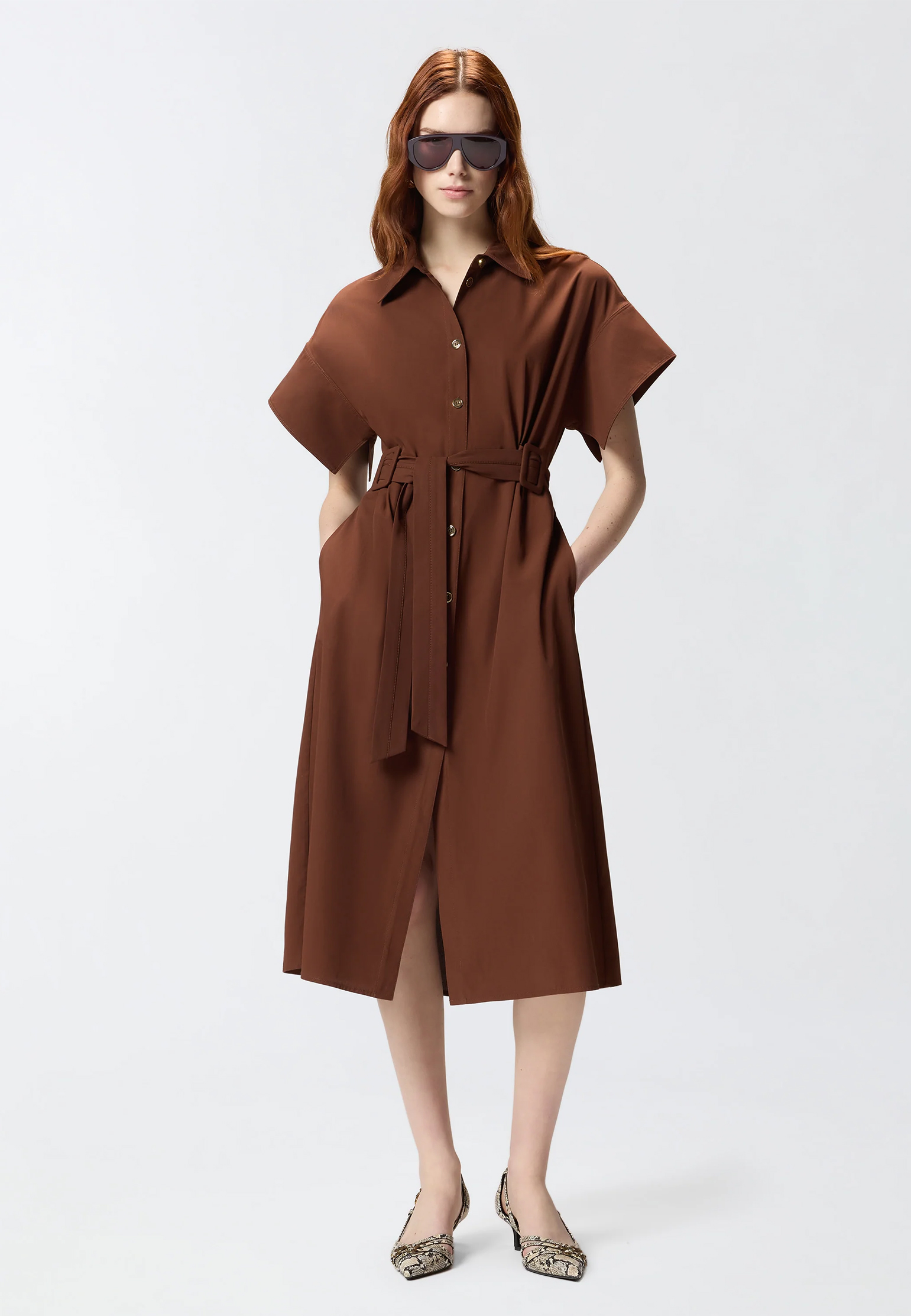 

Платье PINKO, Коричневый, Коричневый